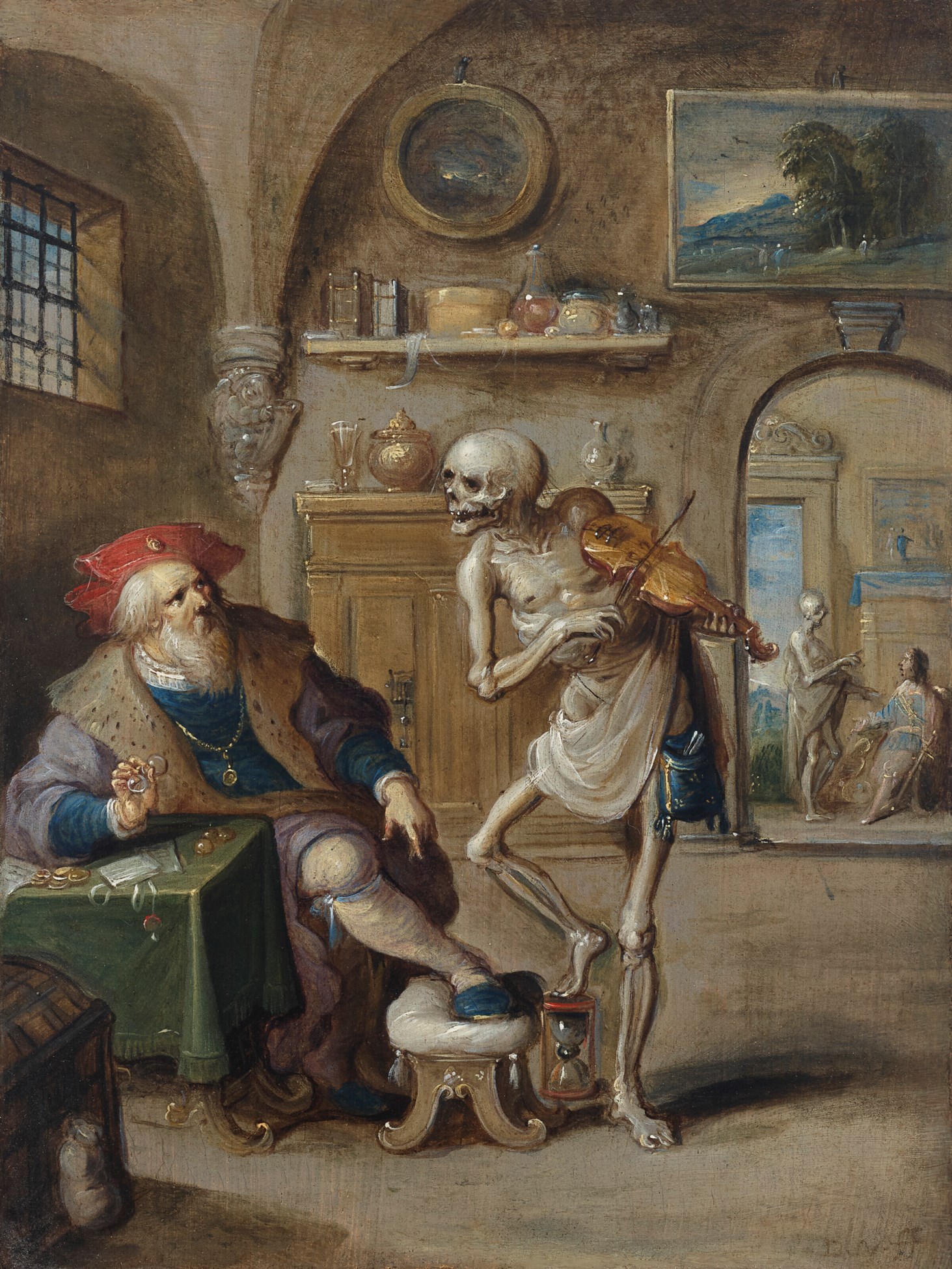 FRANS FRANCKEN II (ANTWERP 1581-1642), Death and the Miser | Christie's