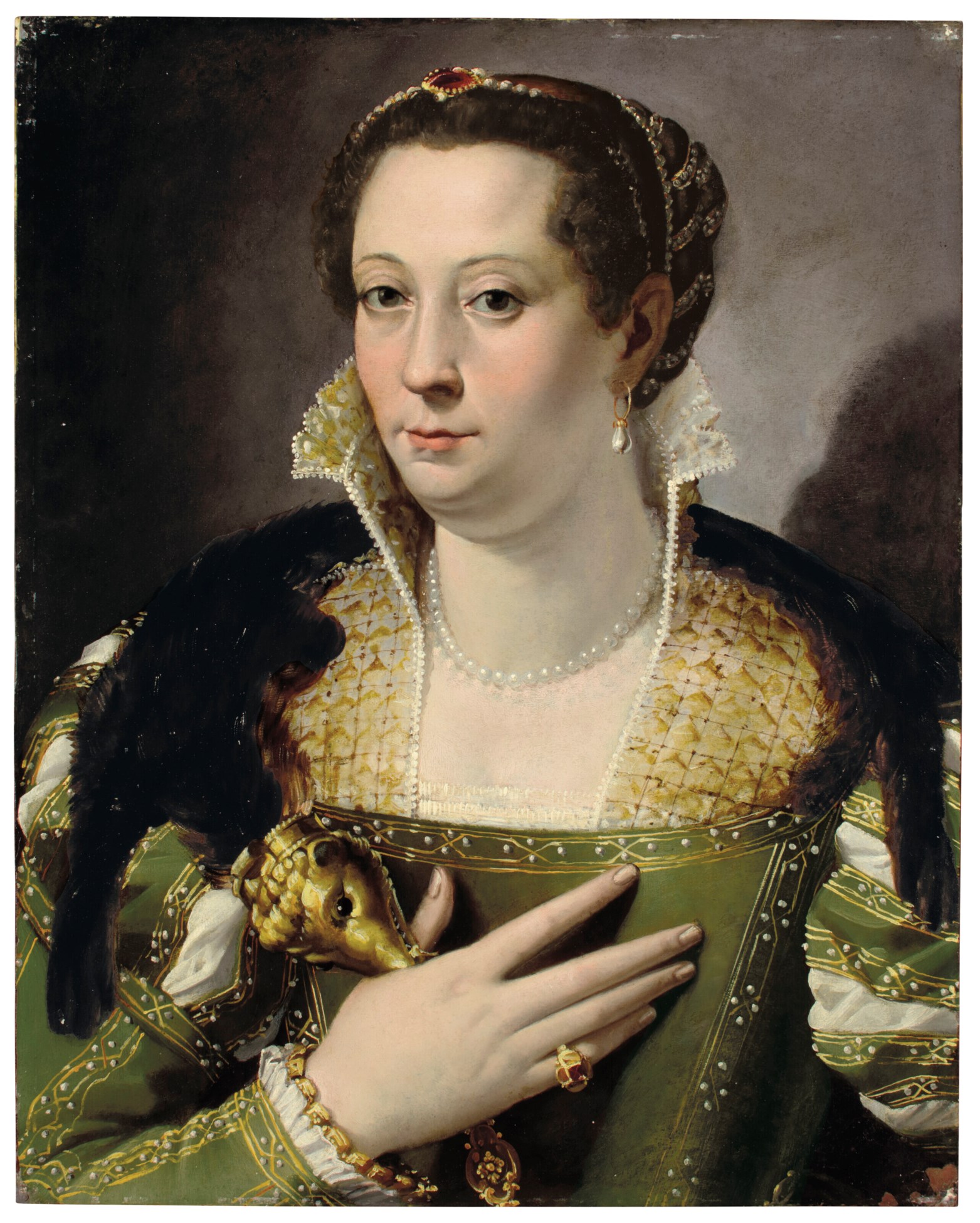 BARTOLOMEO PASSAROTTI (BOLOGNA 1529-1592), Portrait of a lady in a ...