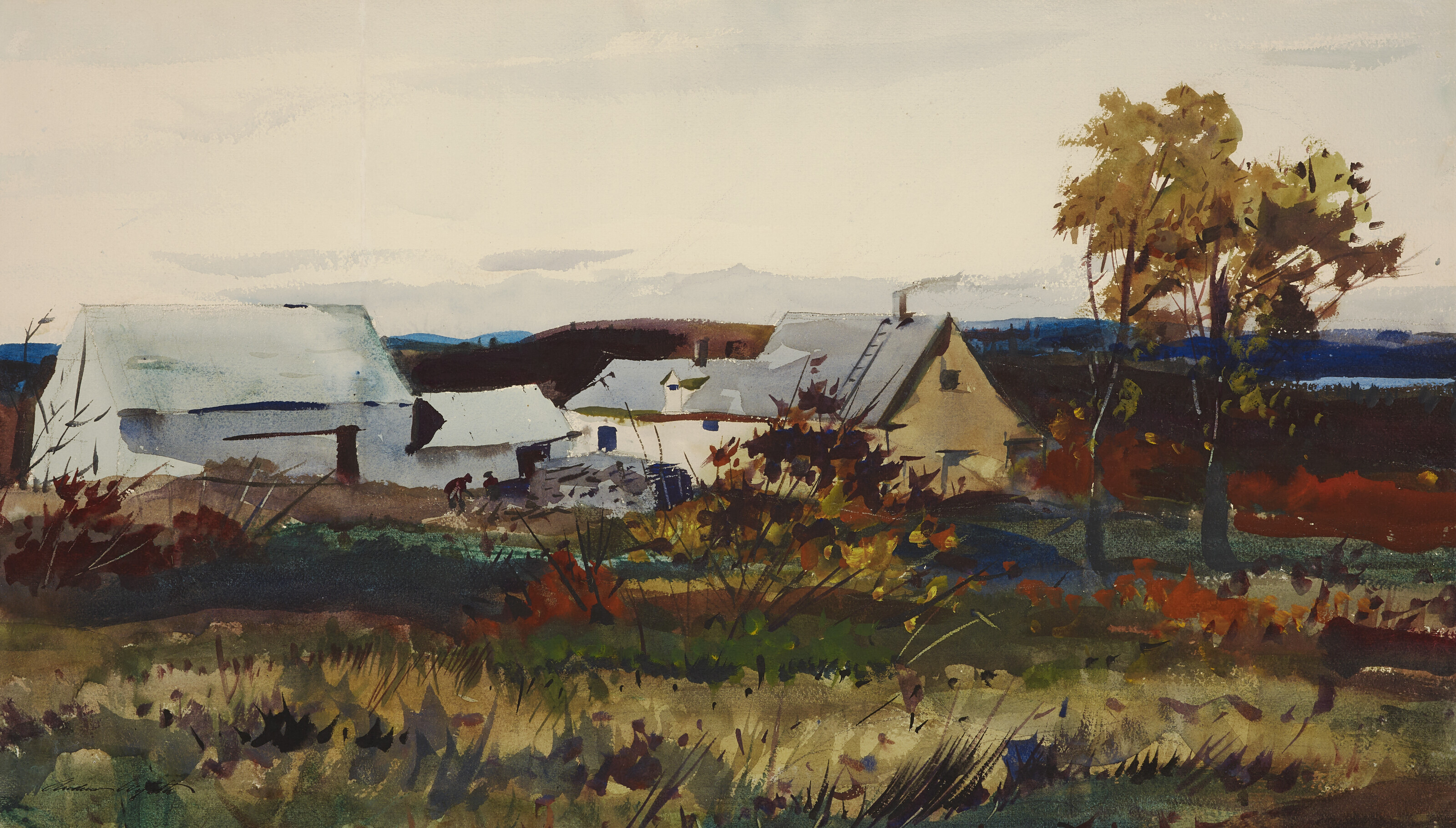 【稀少】アンドリュー・ワイエス /  Hill ANDREW WYETH (1917-2009), Hill Farm | Christie's