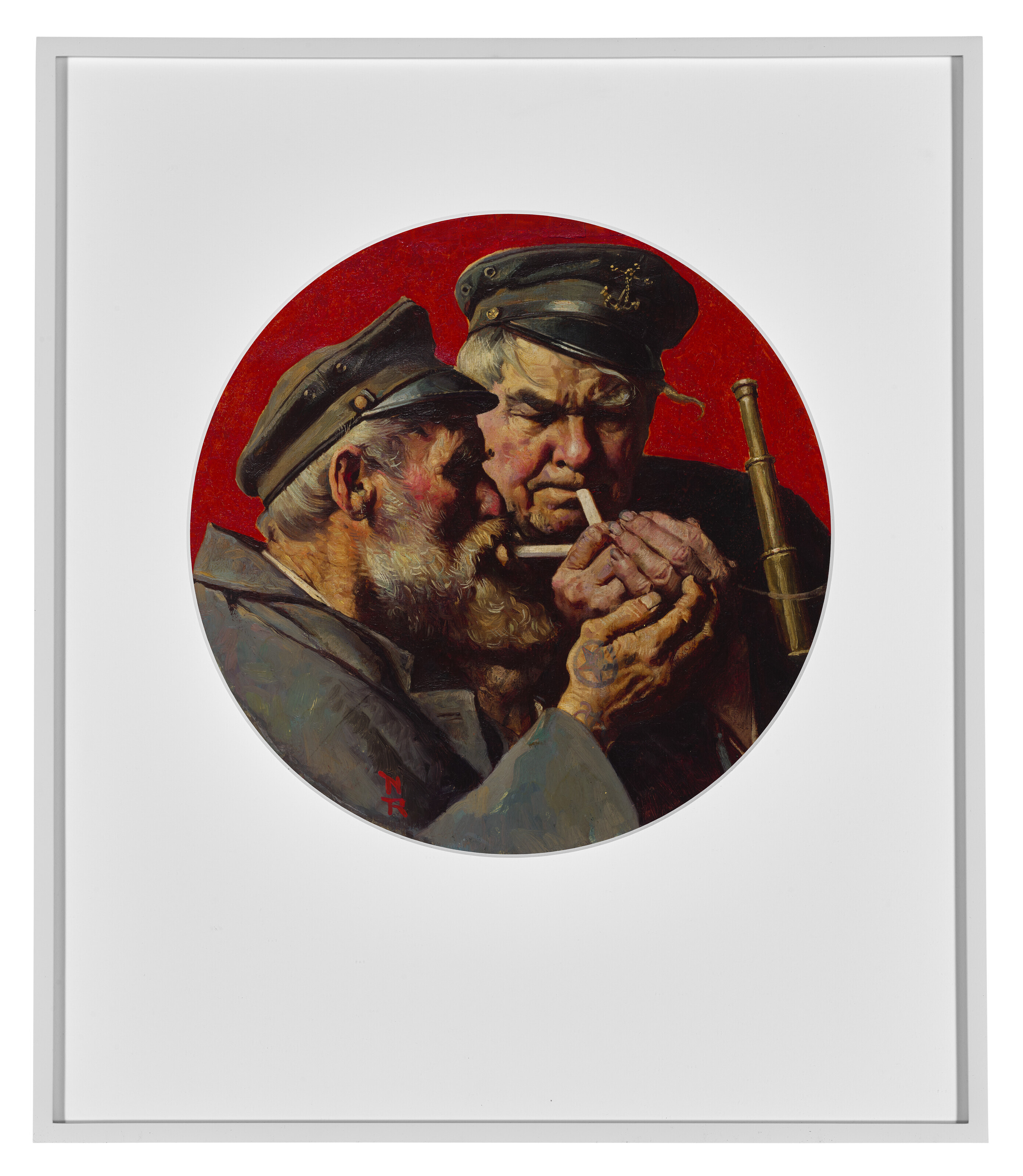 norman rockwell portrait tobacco (self-portrait): was a 20th-century American painter and illustrator. His works enjoy a broad popular appeal in the United States for their reflection of American culture. Rockwell is most famous for NORMAN ROCKWELL (1894-1978), Having a