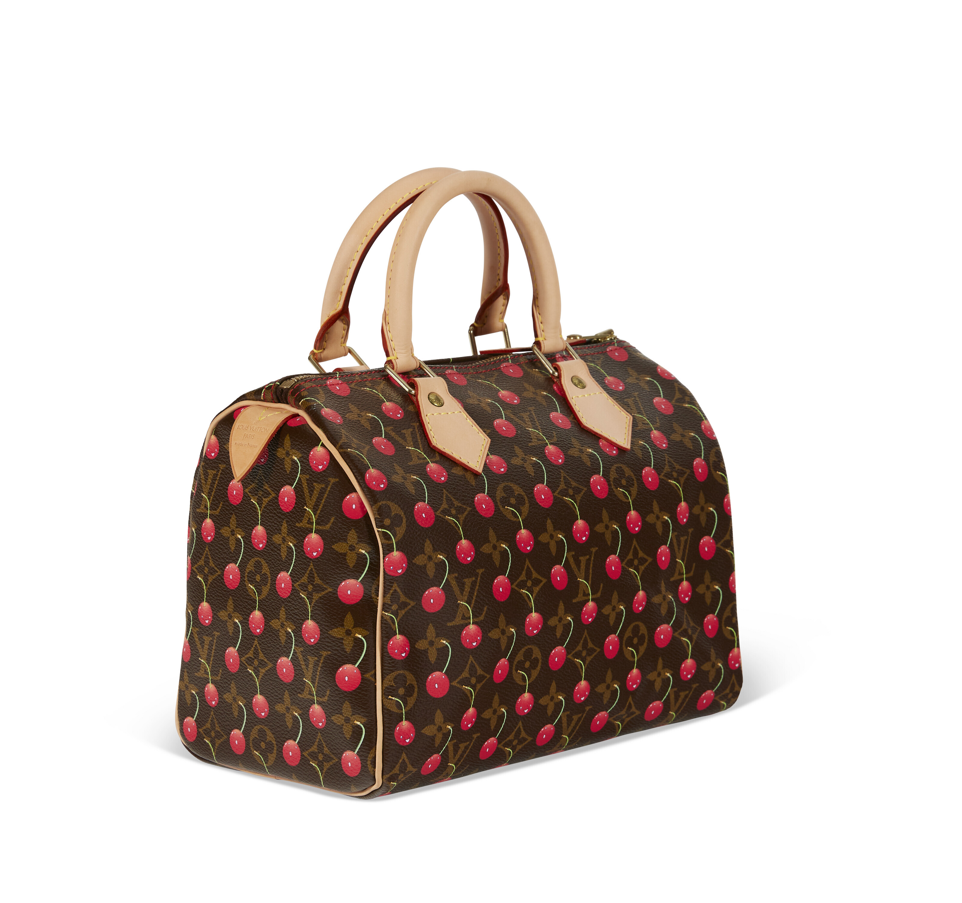 A LIMITED EDITION MONOGRAM CERISES CANVAS SPEEDY 25 BY TAKASHI