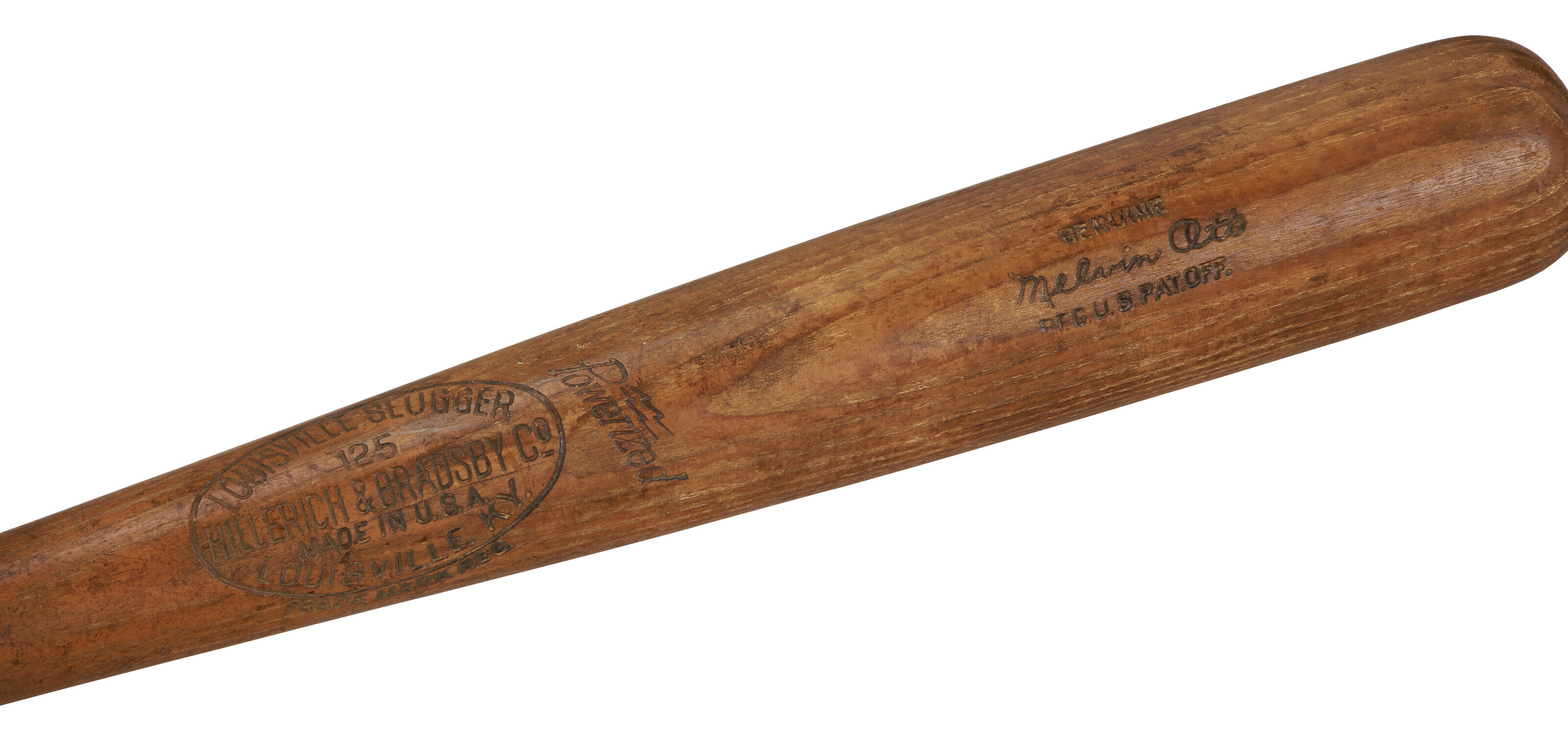 RARE MEL OTT PROFESSIONAL MODEL BASEBALL BAT C.1945-47 (PSA/DNA GU