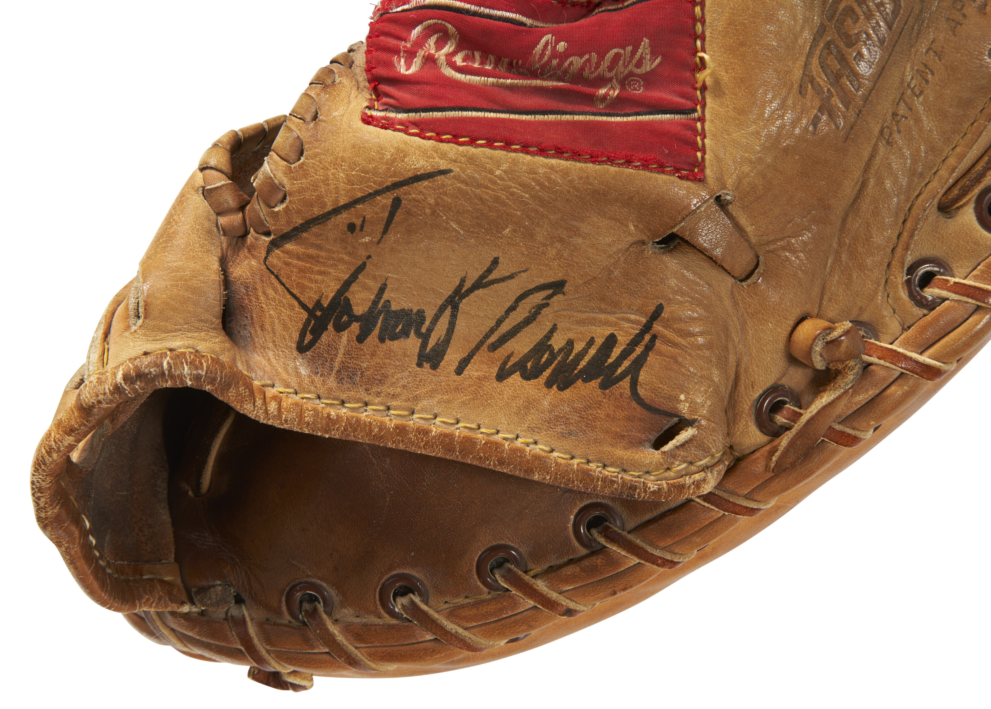 JOHNNY BENCH AUTOGRAPHED PROFESSIONAL MODEL CATCHER'S MITT C.1970