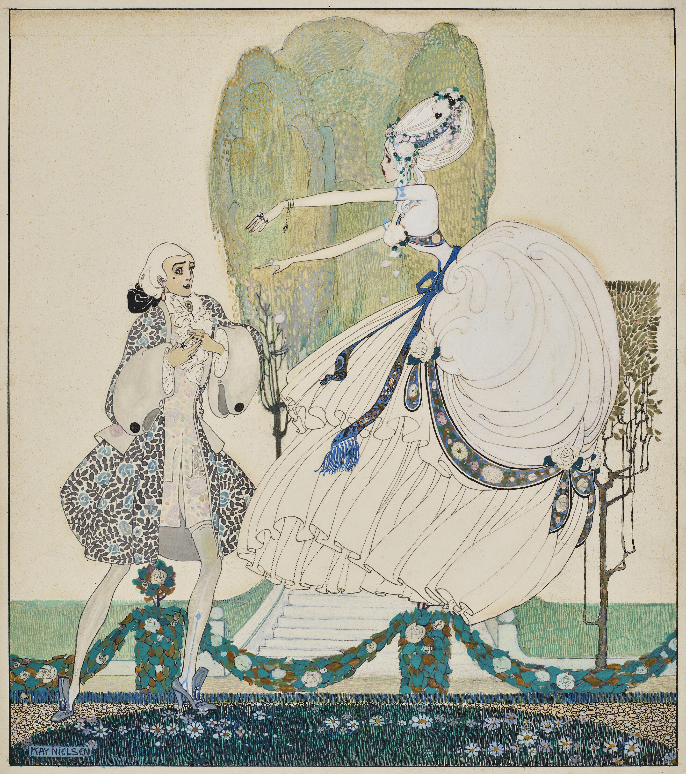 KAY RASMUS NIELSEN (1886-1957), Princess Diaphanie and Prince