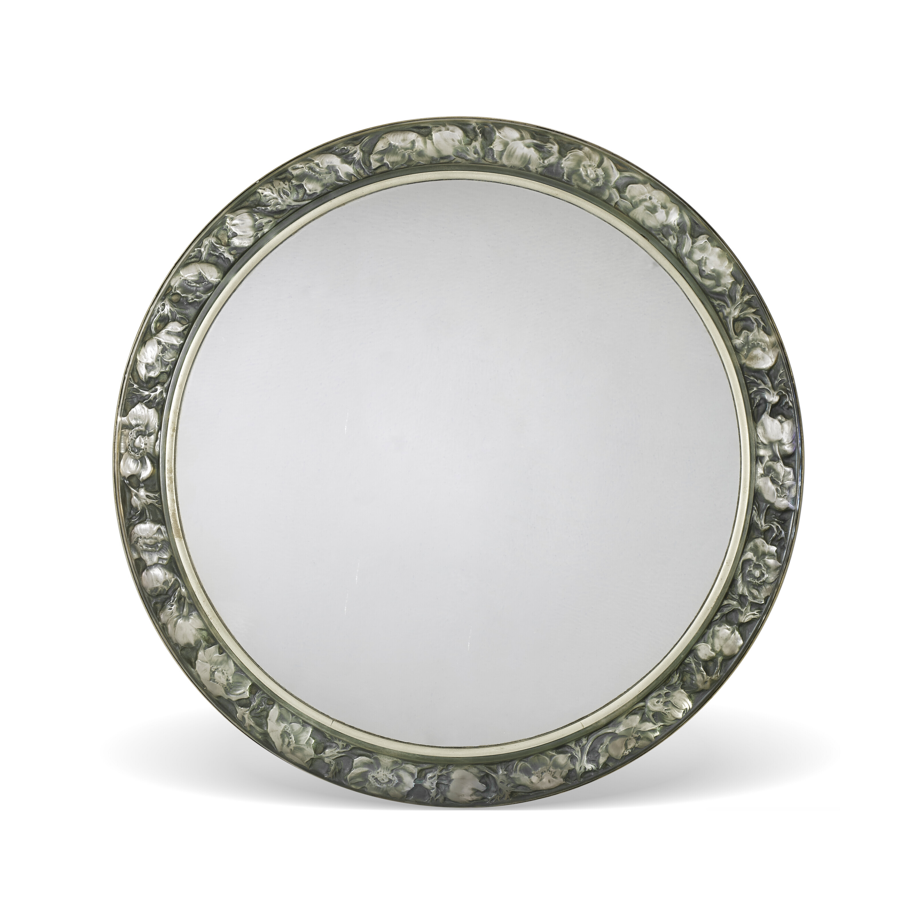 RENÉ LALIQUE (1860-1945), 'Anemones' Round Table Mirror, model