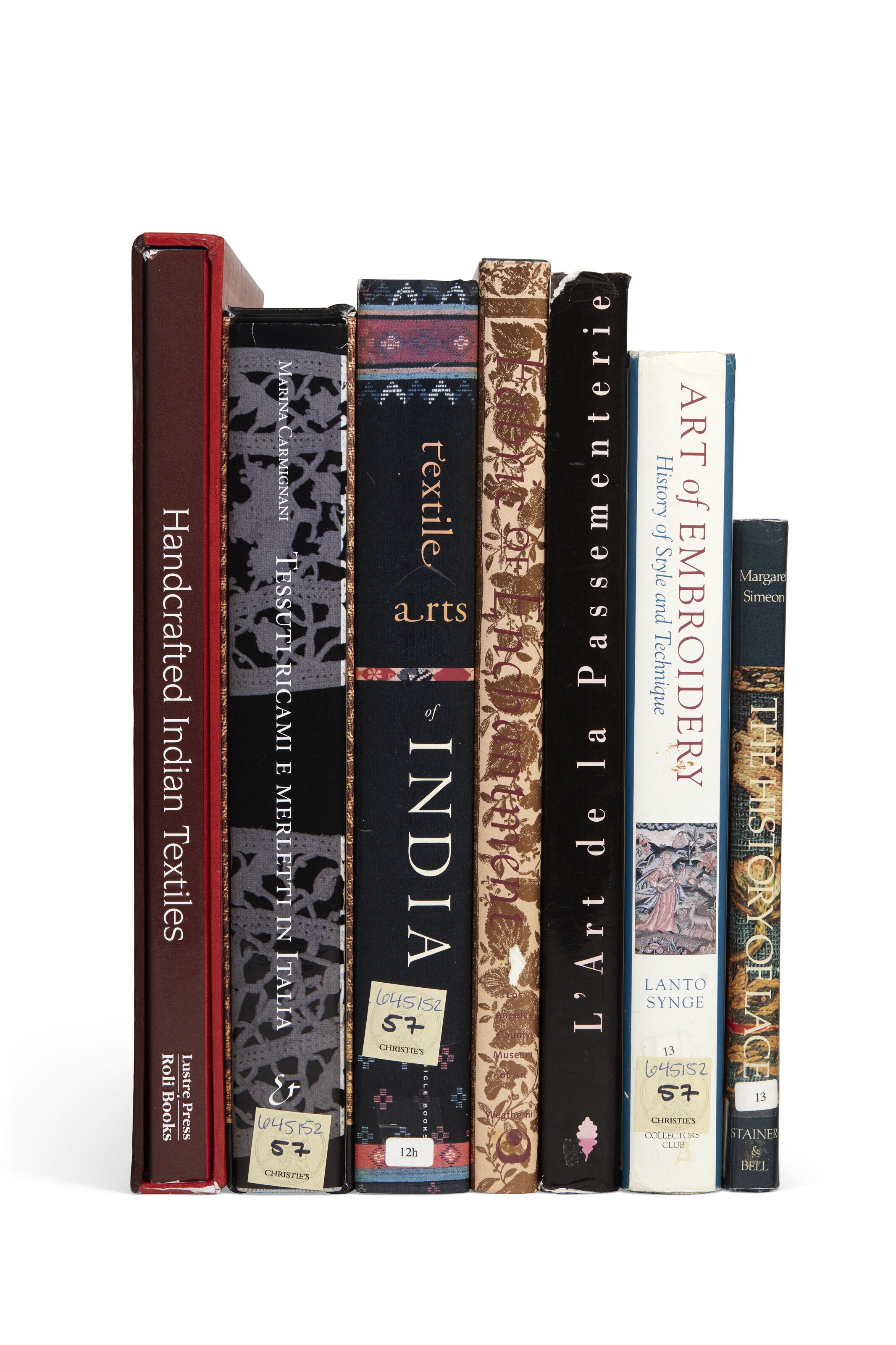 A GROUP OF BOOKS RELATING TO HISTORIC TEXTILES FROM AROUND THE WORLD ...