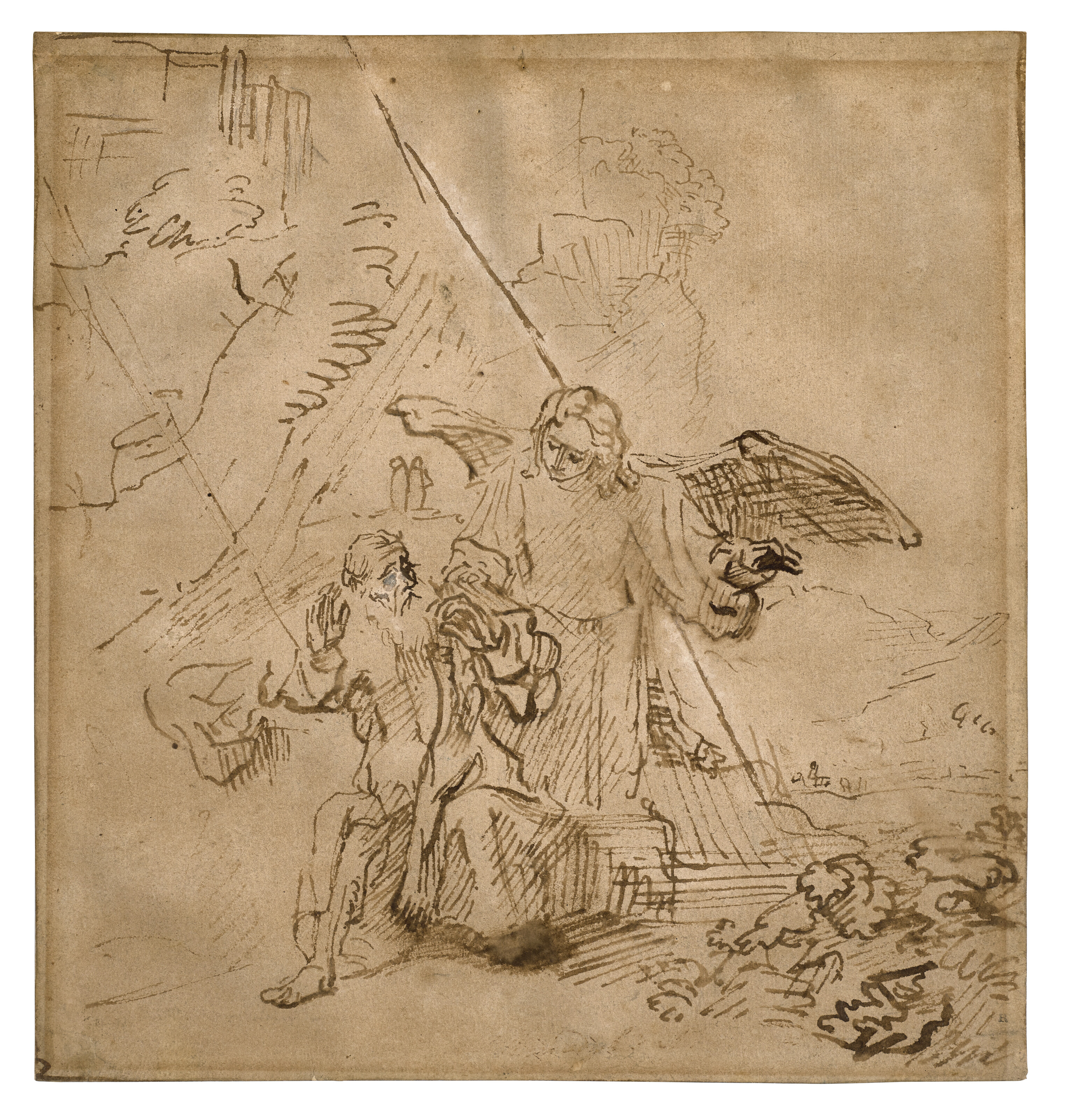 The prophet Elijah and the angel in the desert