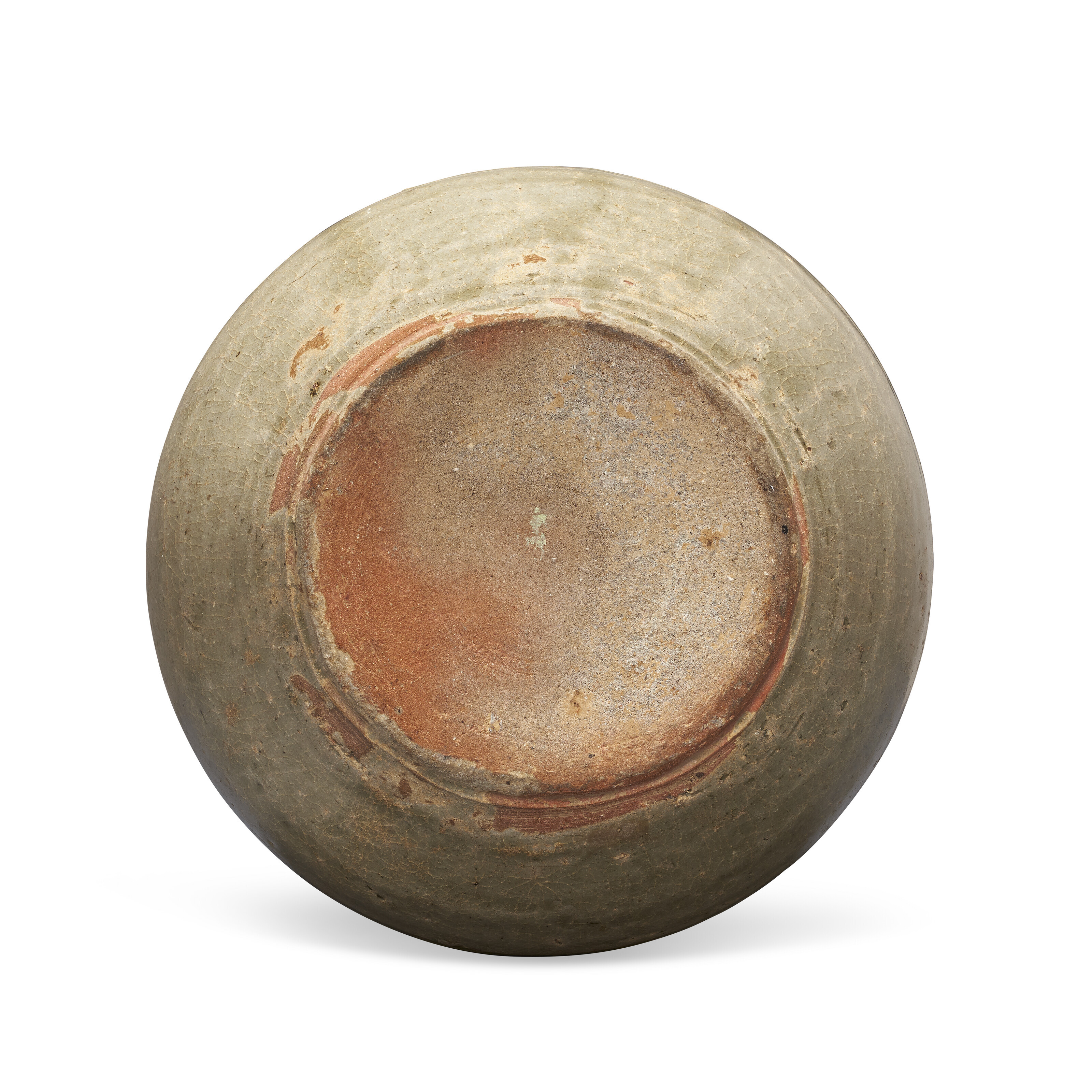 中國東晉越窯青釉堆塑蛙紋四繫罐, CHINA, EASTERN JIN DYNASTY (AD 317