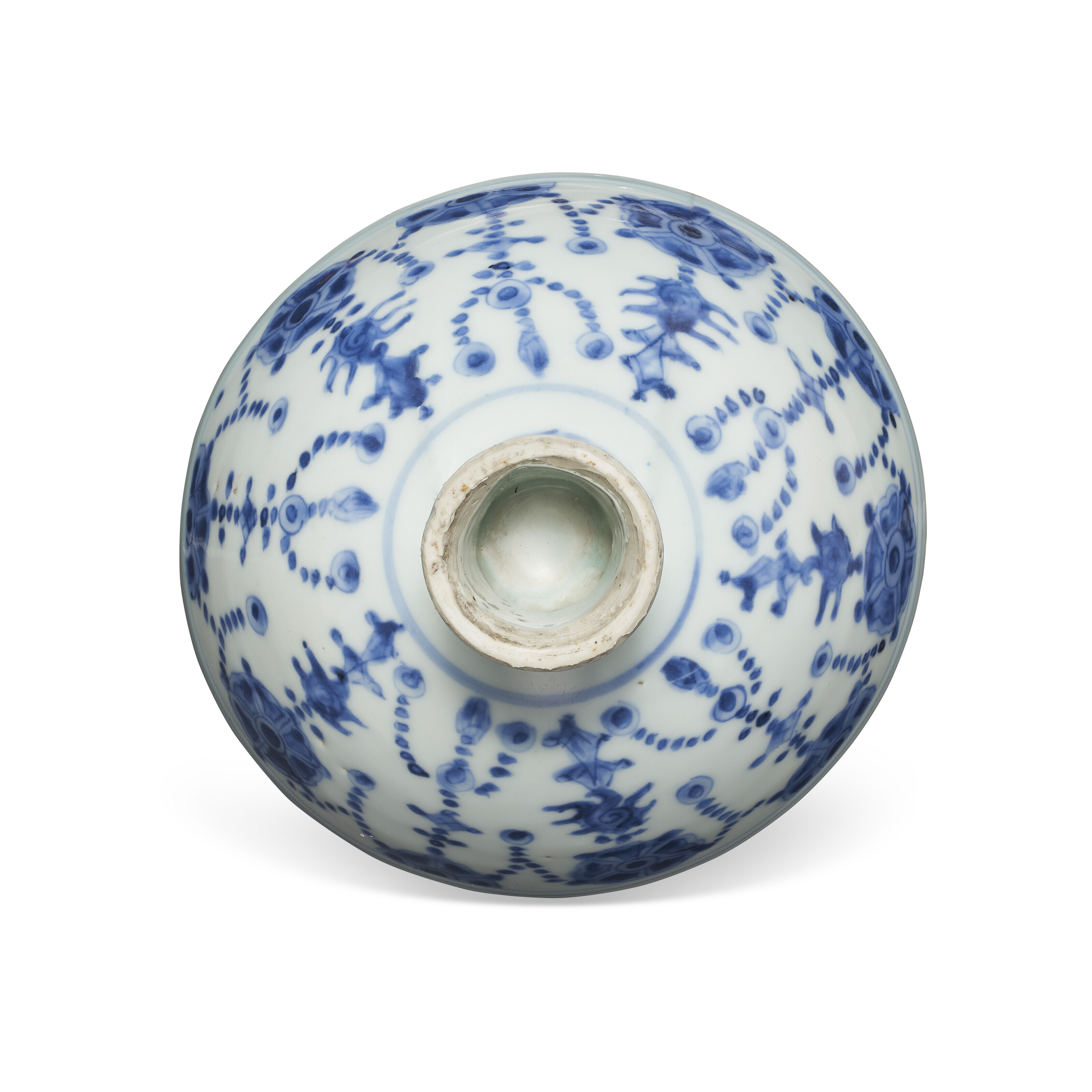 中国明十七世纪青花寿字纹高足杯, CHINA, MING DYNASTY, 17TH CENTURY