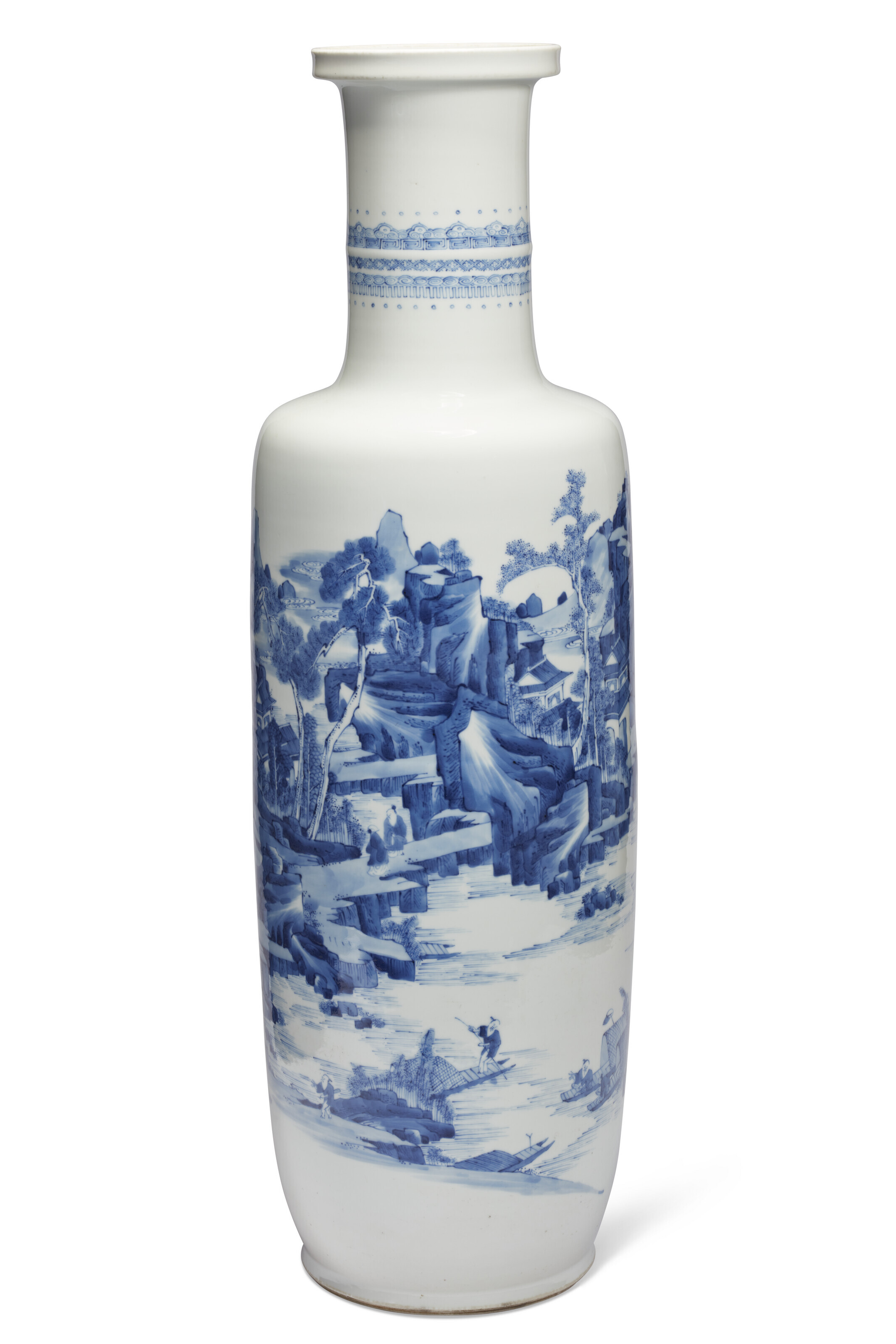 A LARGE BLUE AND WHITE ROULEAU VASE, CHINA Christie’s