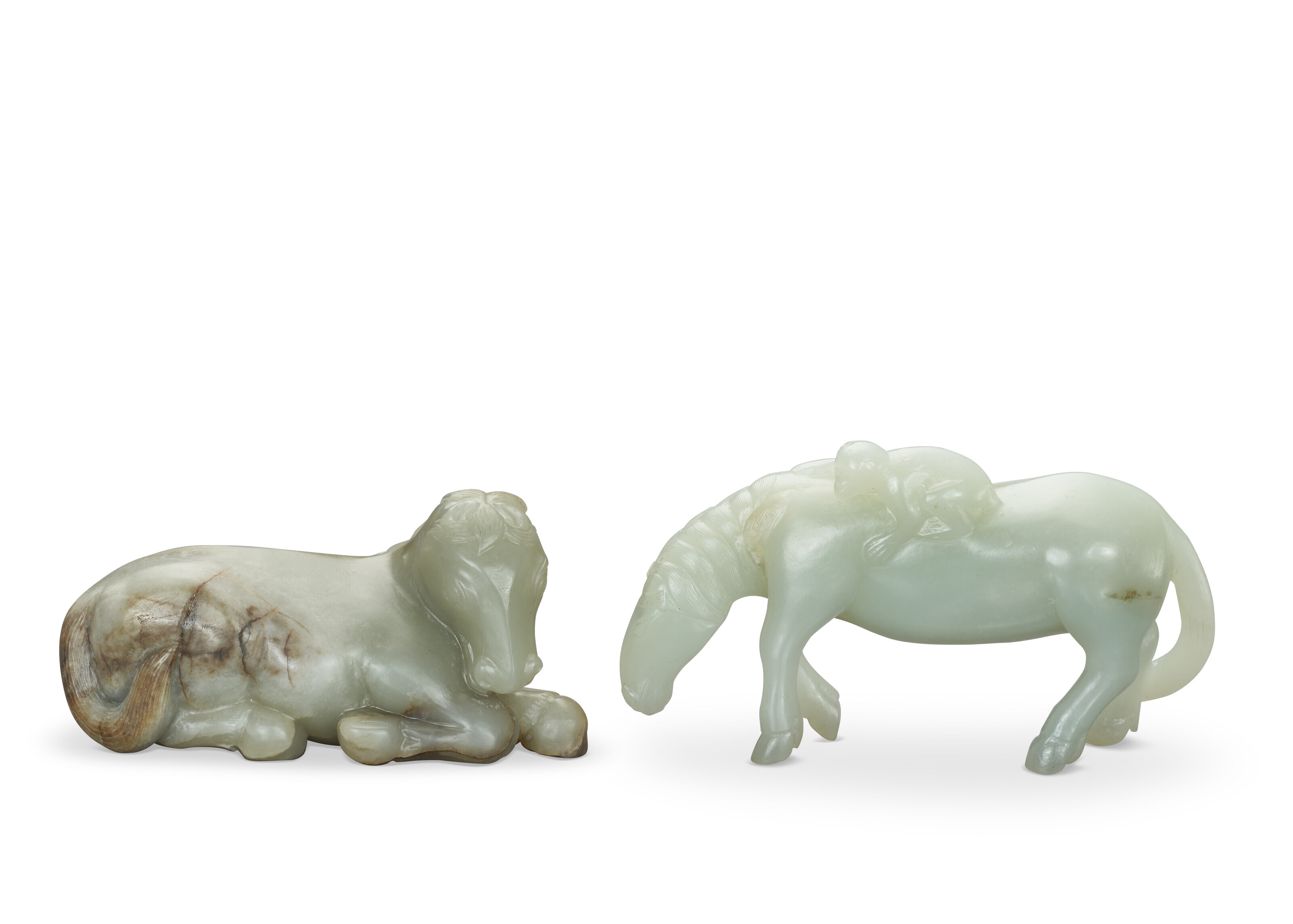 中國清玉雕馬把件兩件, CHINA, QING DYNASTY (1644-1911) | Christie's