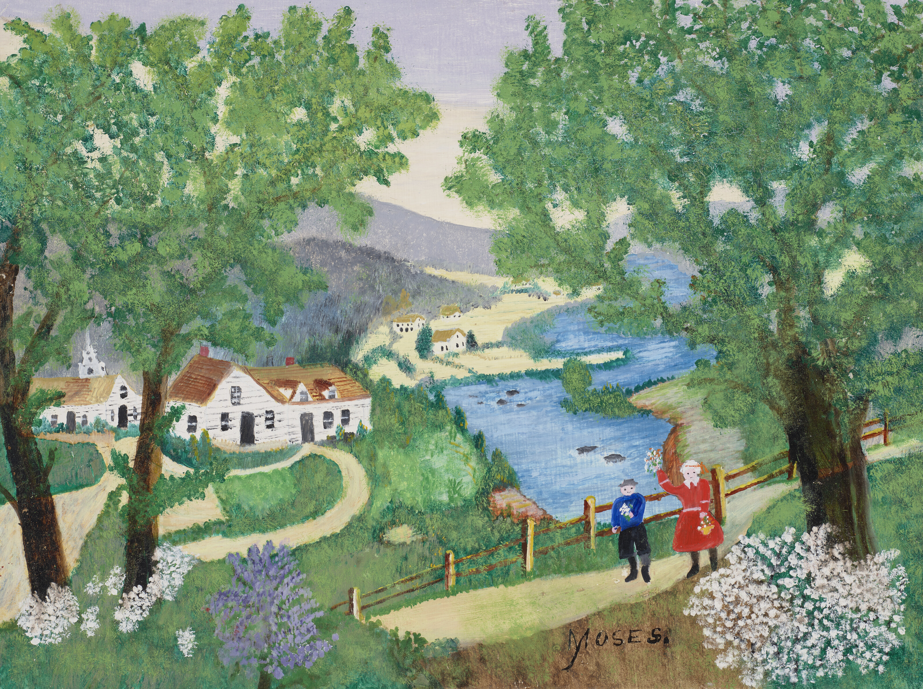 ANNA MARY ROBERTSON GRANDMA MOSES (1860-1961), Lilacs | Christies