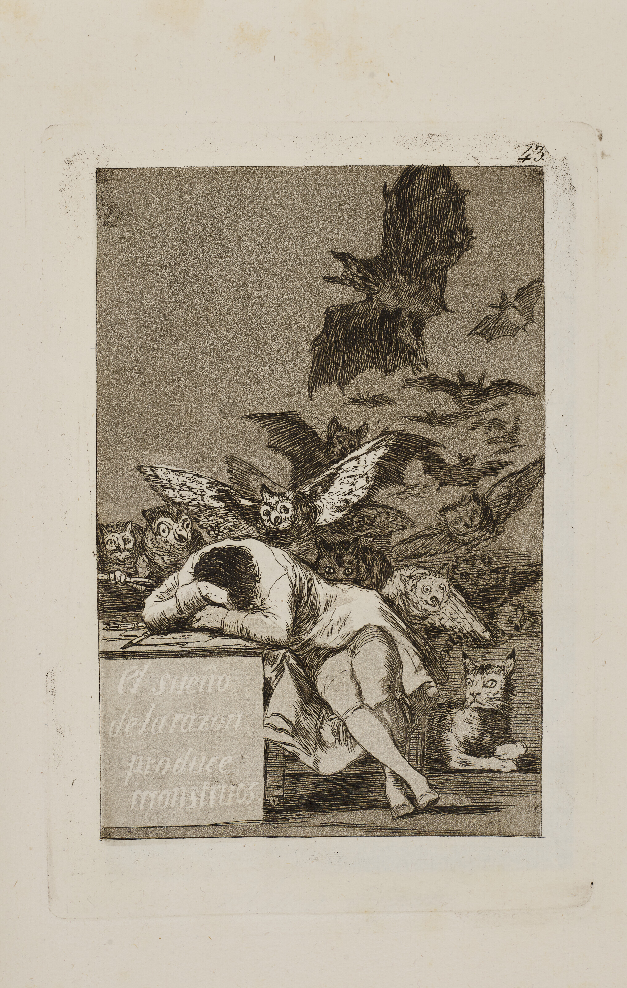 Francisco de Goya y Lucientes (1746-1828), Los Caprichos, 1797-98. Burnished aquatint, drypoint and engraving. Plates: 215 x 150 mm; sheets: 300 x 200 mm; overall: 310 x 215 x 25 mm. Sold for $201,600 in Old Master and 19th Century Prints on 24 January 2023 at Christie&rsquo;s in New York