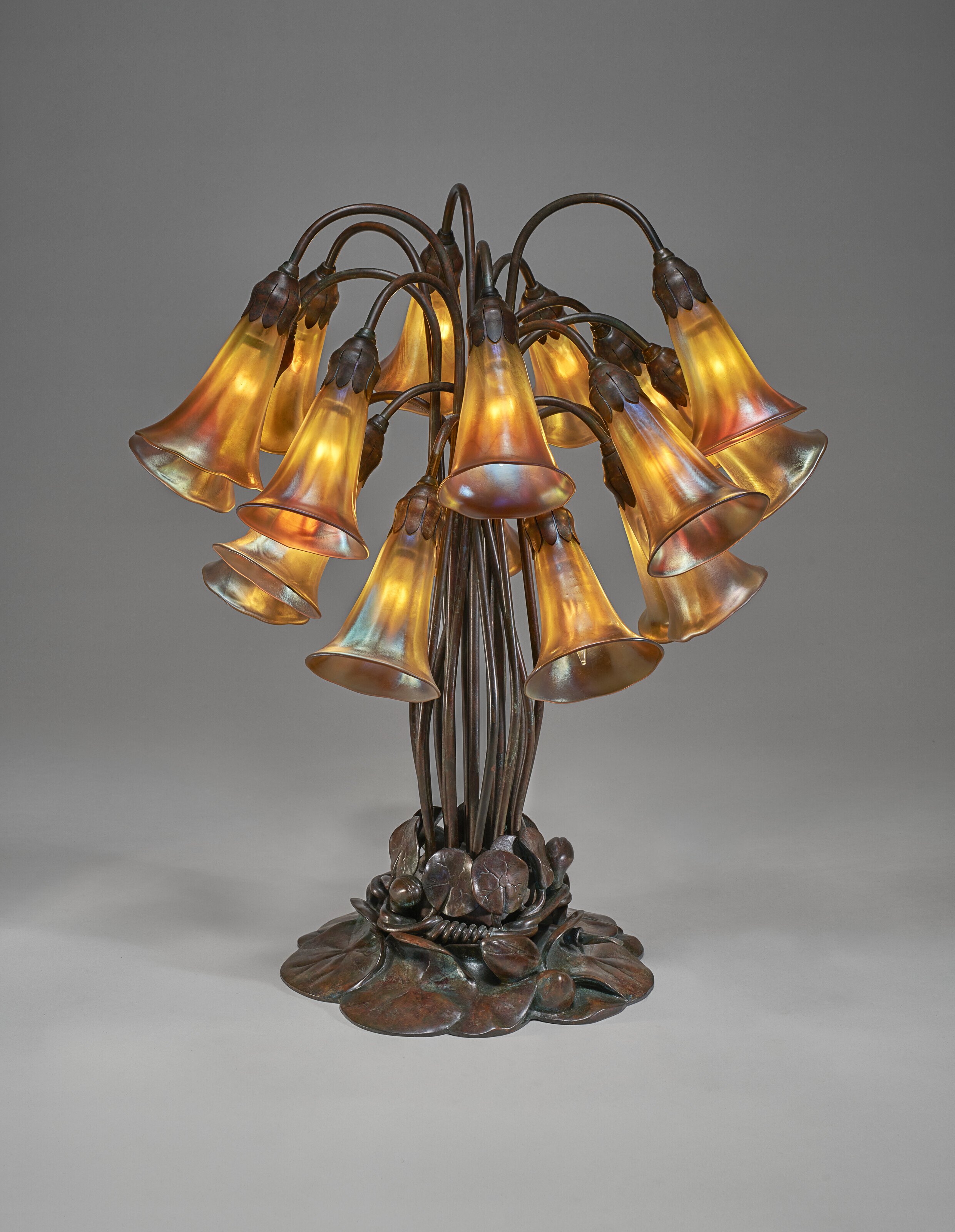 TIFFANY STUDIOS, EighteenLight 'Lily' Table Lamp, circa 1904 Christie’s