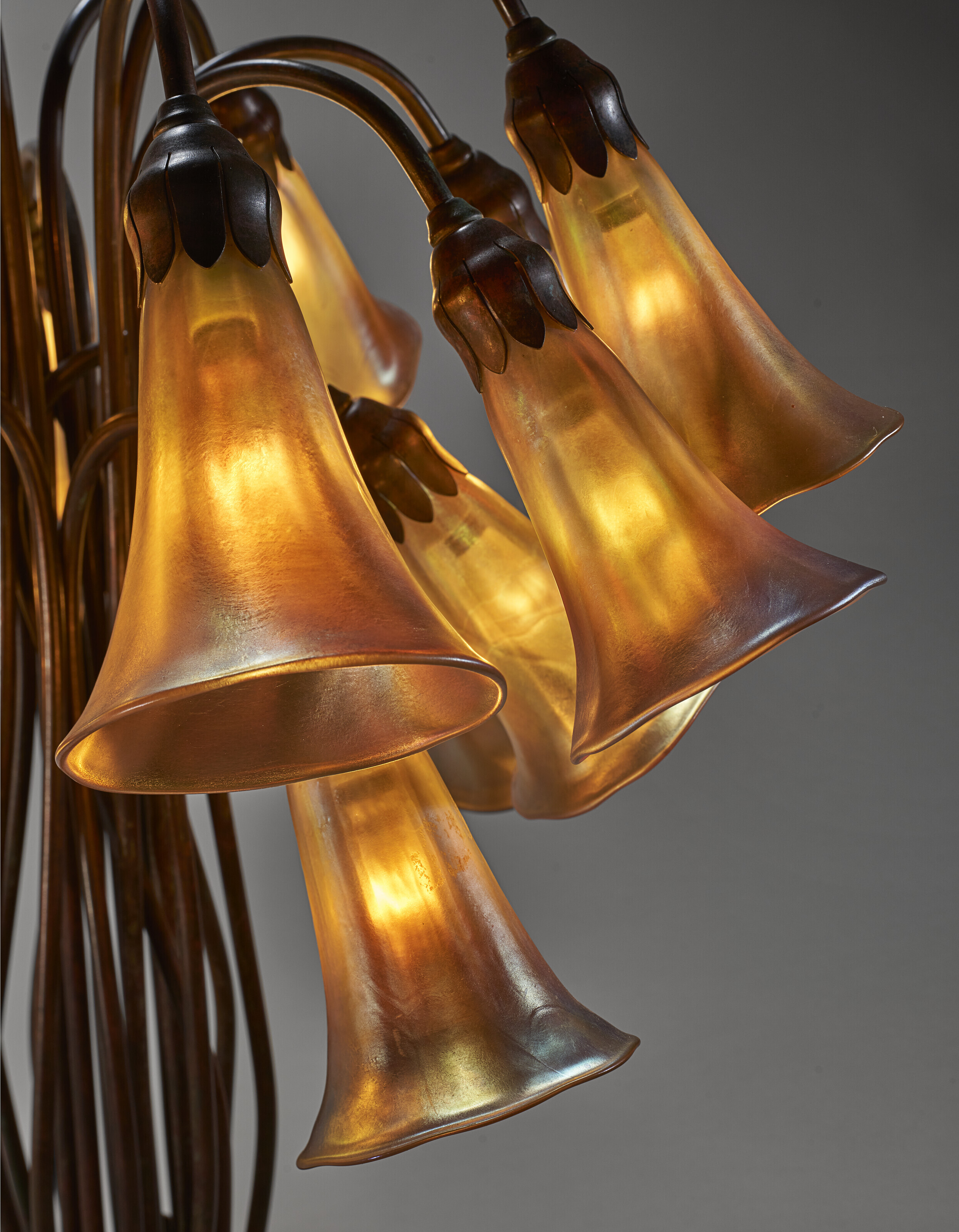 TIFFANY STUDIOS, Eighteen-Light 'Lily' Table Lamp, circa 1904