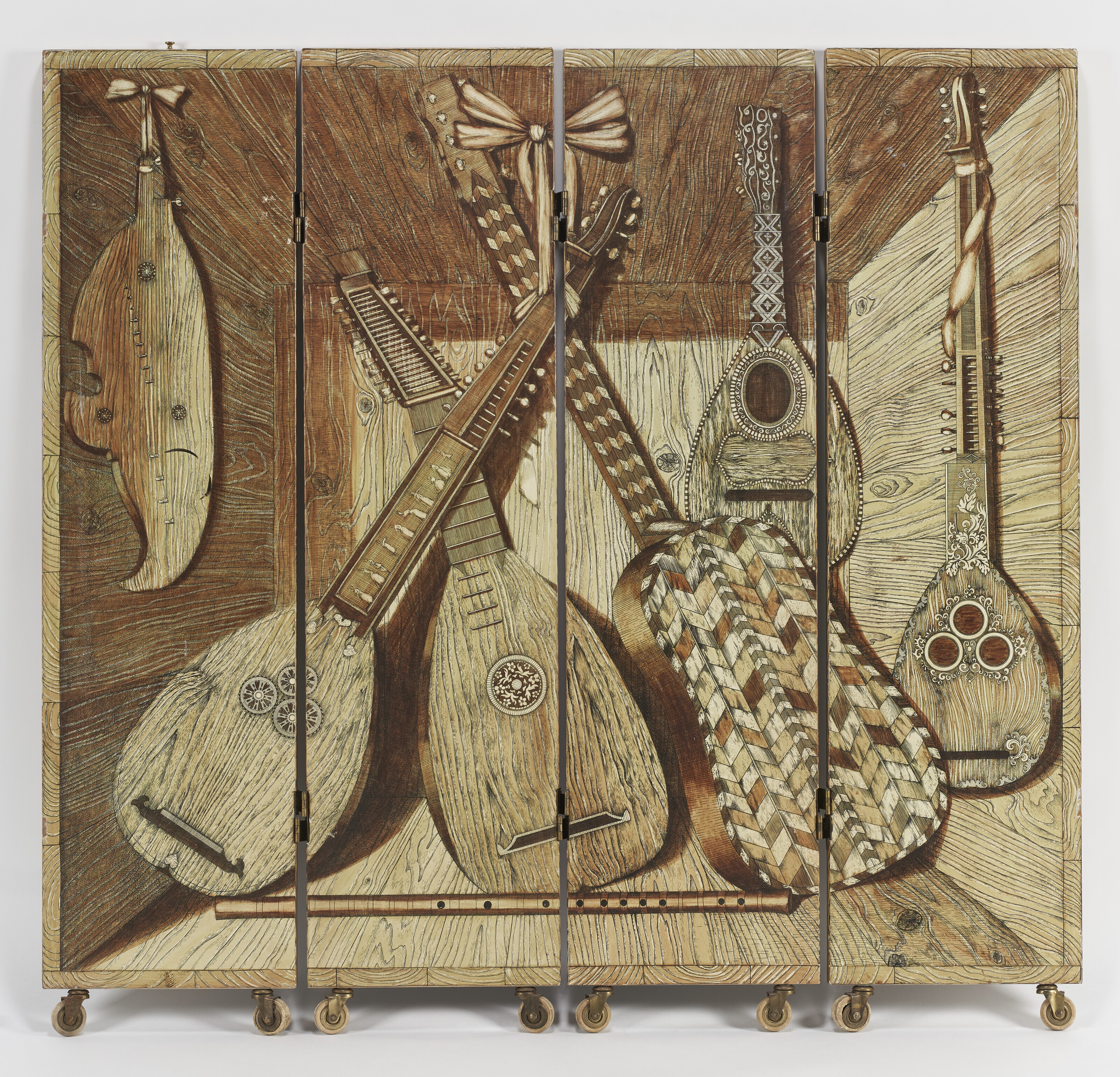 PIERO FORNASETTI (1913-1988), 'Strumenti Musicale' Screen, circa