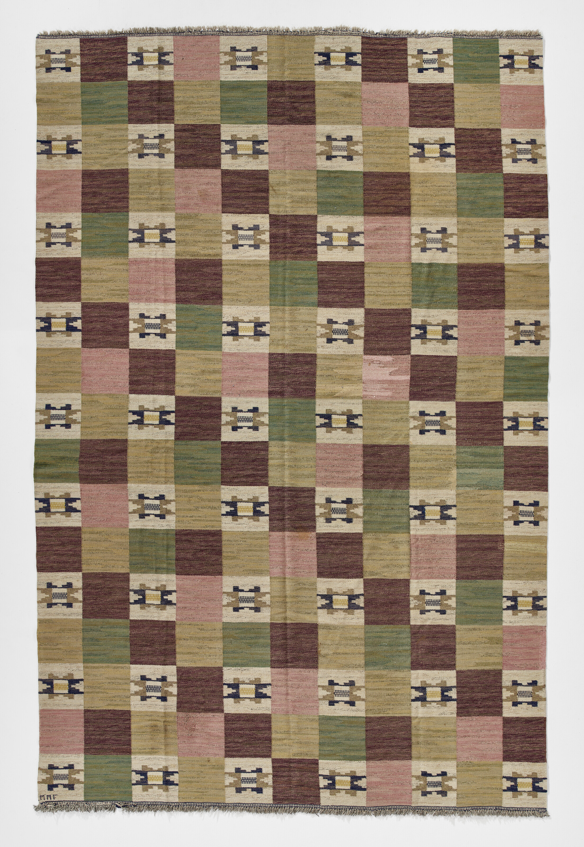 Marta Maas-Fjetterstrom, Rutmattan carpet, designed 1931, sold for $52,920 on 15 March 2023 at Christie's Online