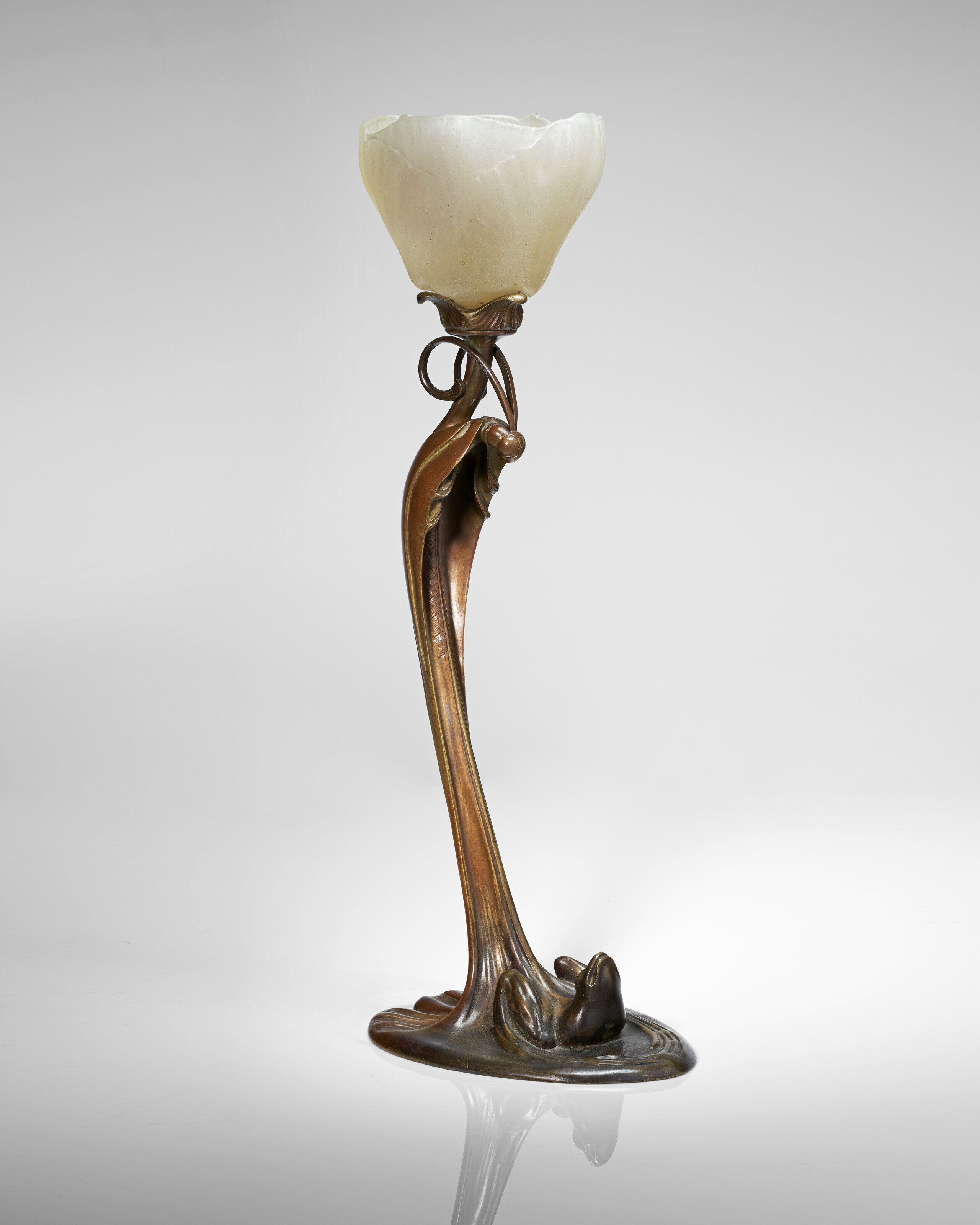 DAUM AND ATTRIBUTED TO LOUIS MAJORELLE, 'Grenouille' Table Lamp