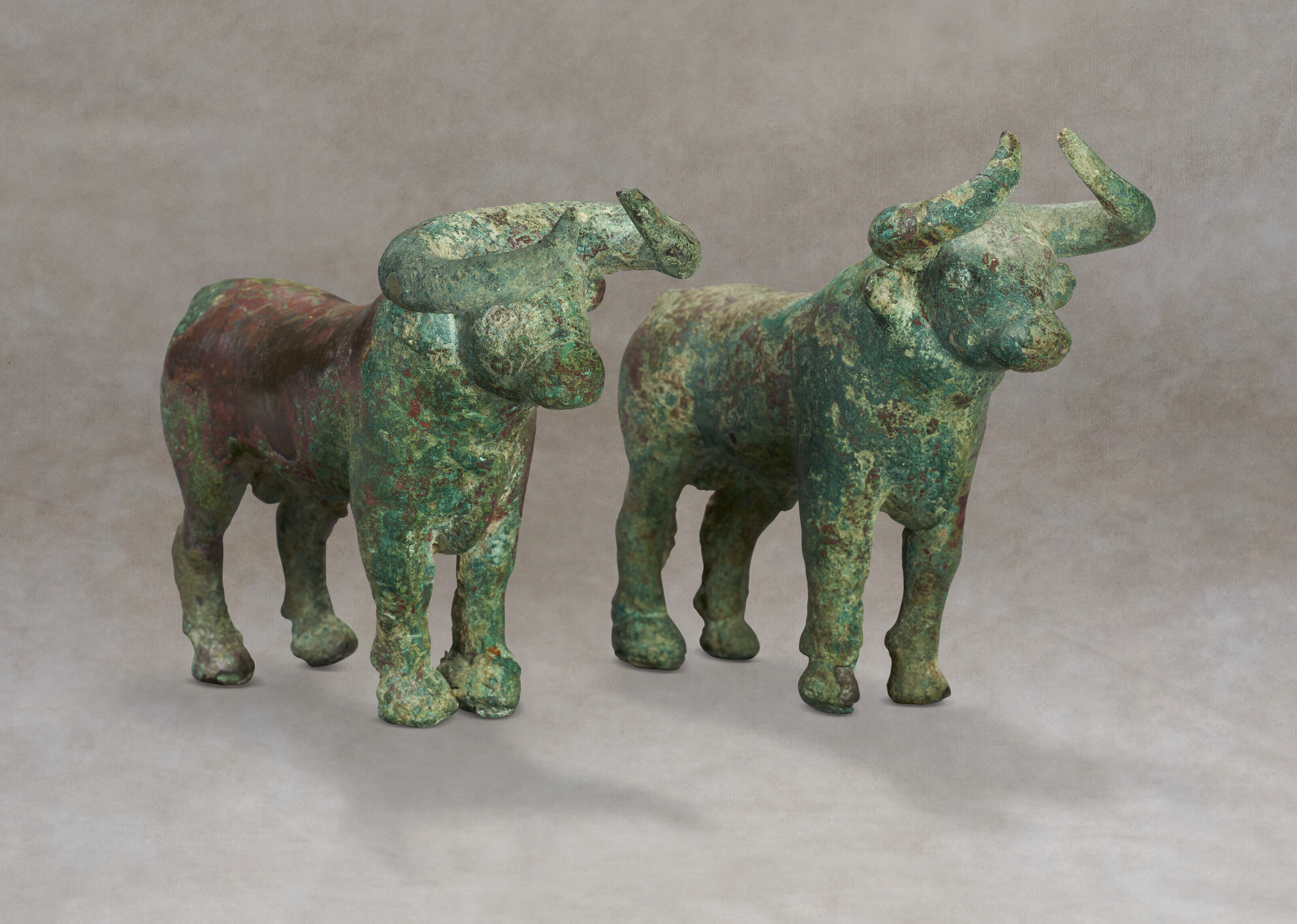 Two Mesopotamian arsenical copper bulls, Early Dynastic period, c. early to mid 3rd millennium BC. Estimate: $100,000-150,000.Offered in&nbsp;Antiquities on 26 January at Christie's in New York