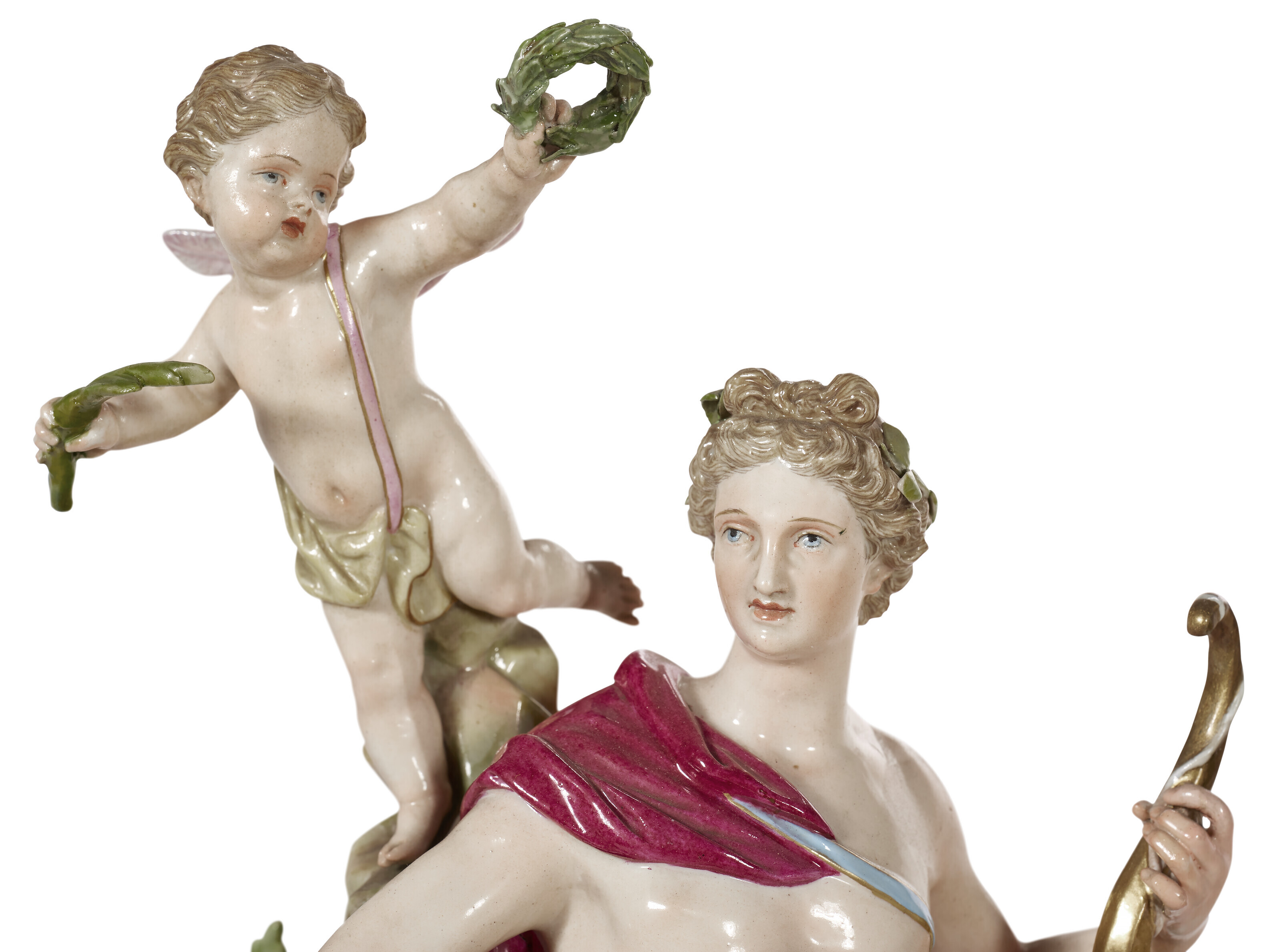 A LARGE PAIR OF MEISSEN PORCELAIN MYTHOLOGICAL FIGURE GROUPS