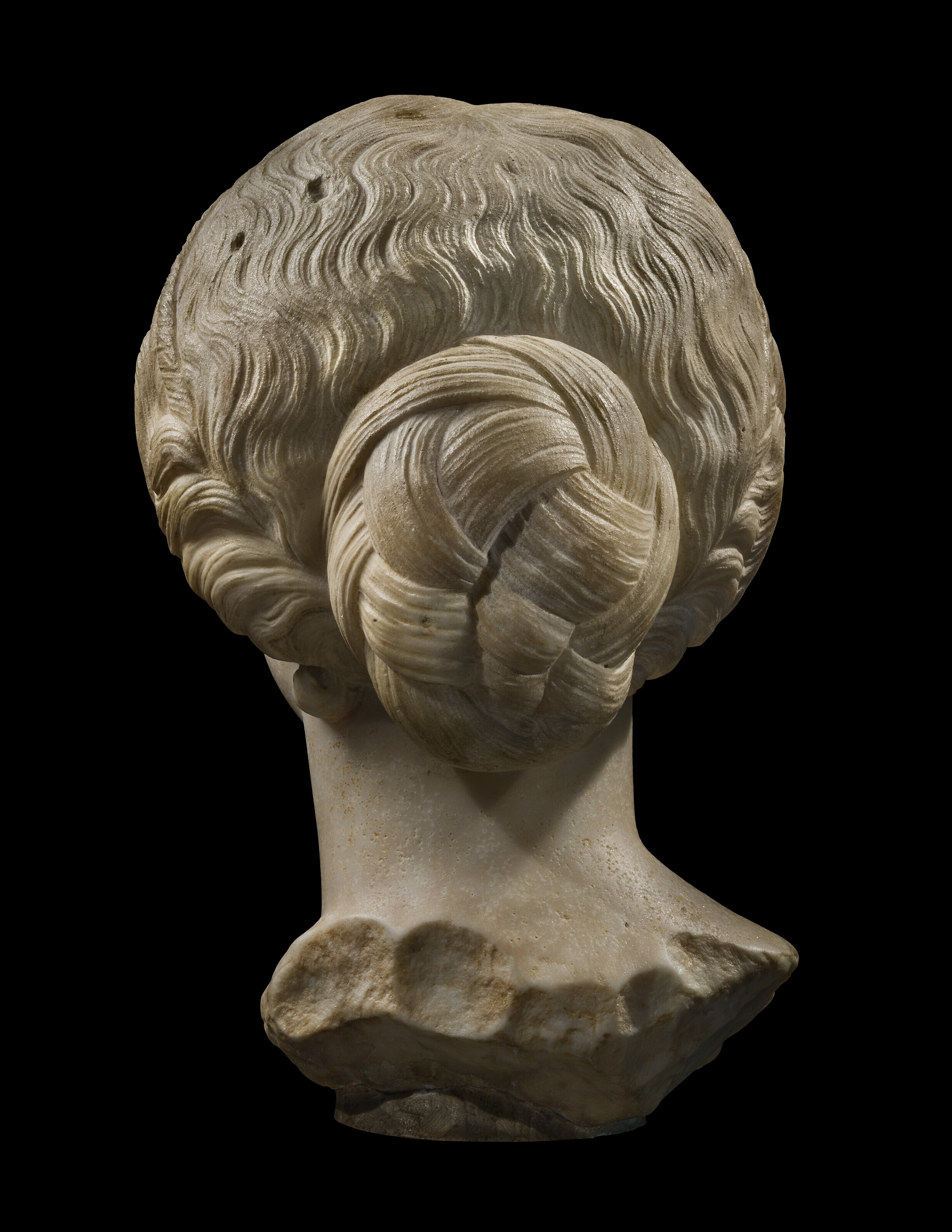 A ROMAN MARBLE PORTRAIT HEAD OF THE EMPRESS FAUSTINA MINOR