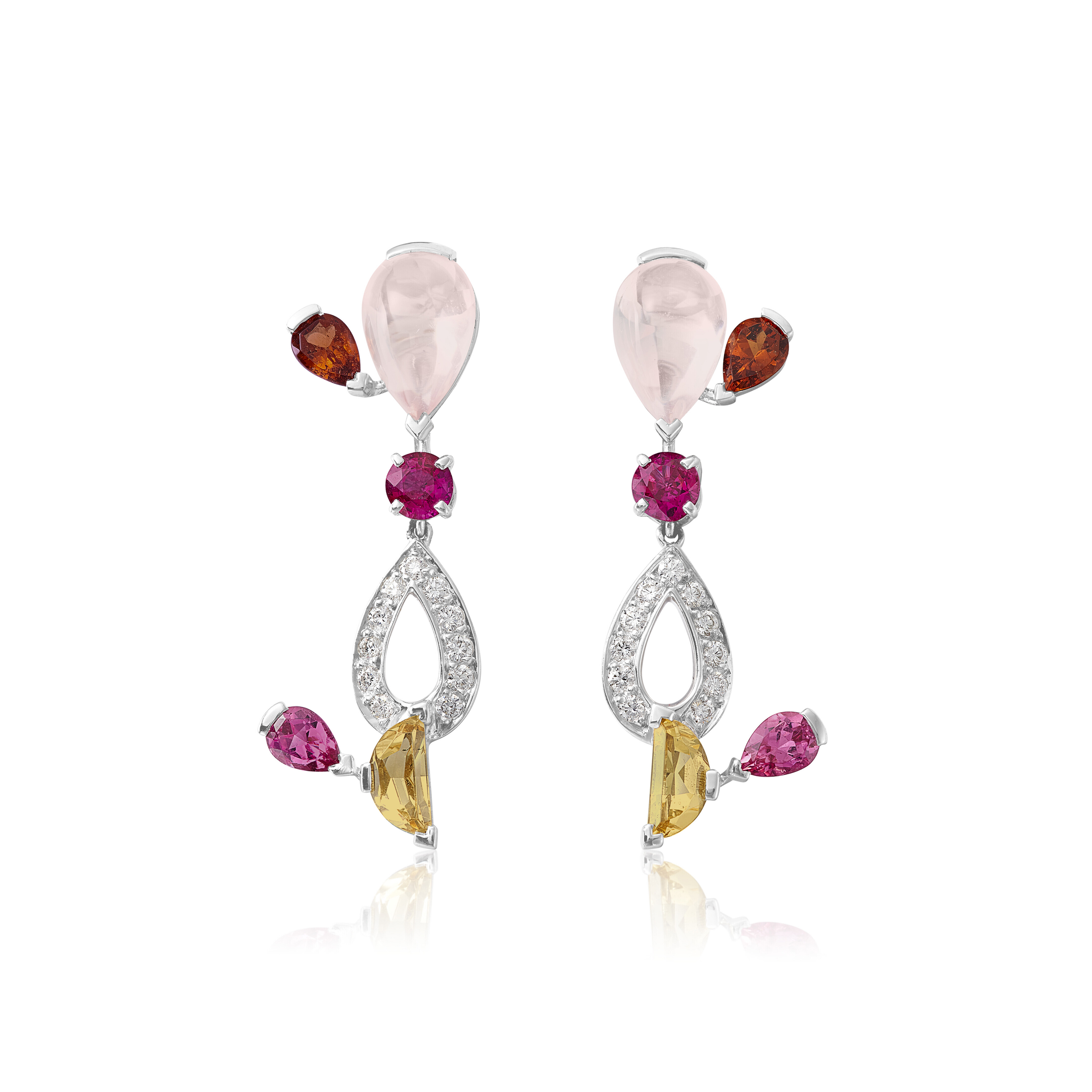Catalog image of NO RESERVE | CARTIER MULTI-GEM AND DIAMOND 'MELI MELO' EARRINGS