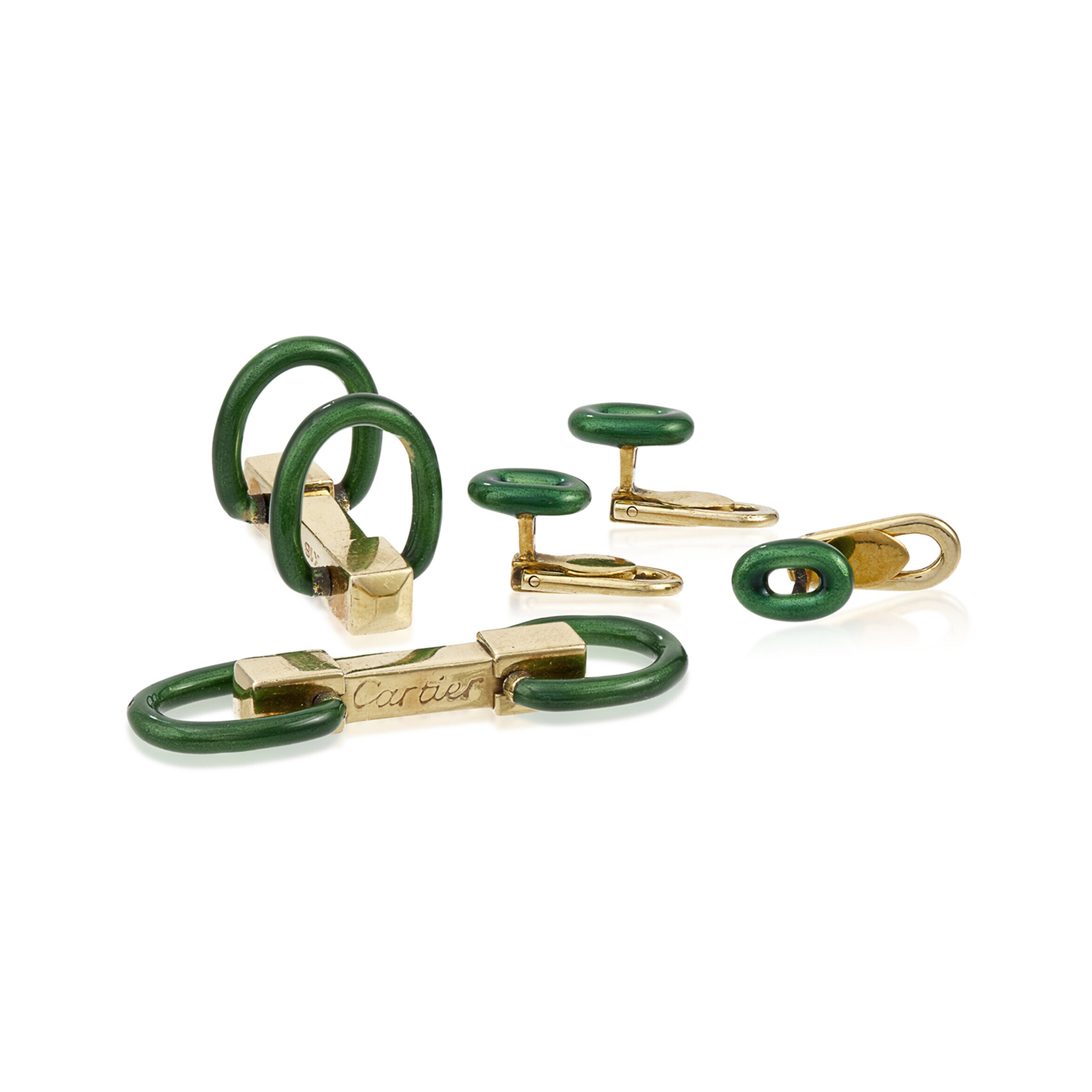 Cartier cufflinks green online