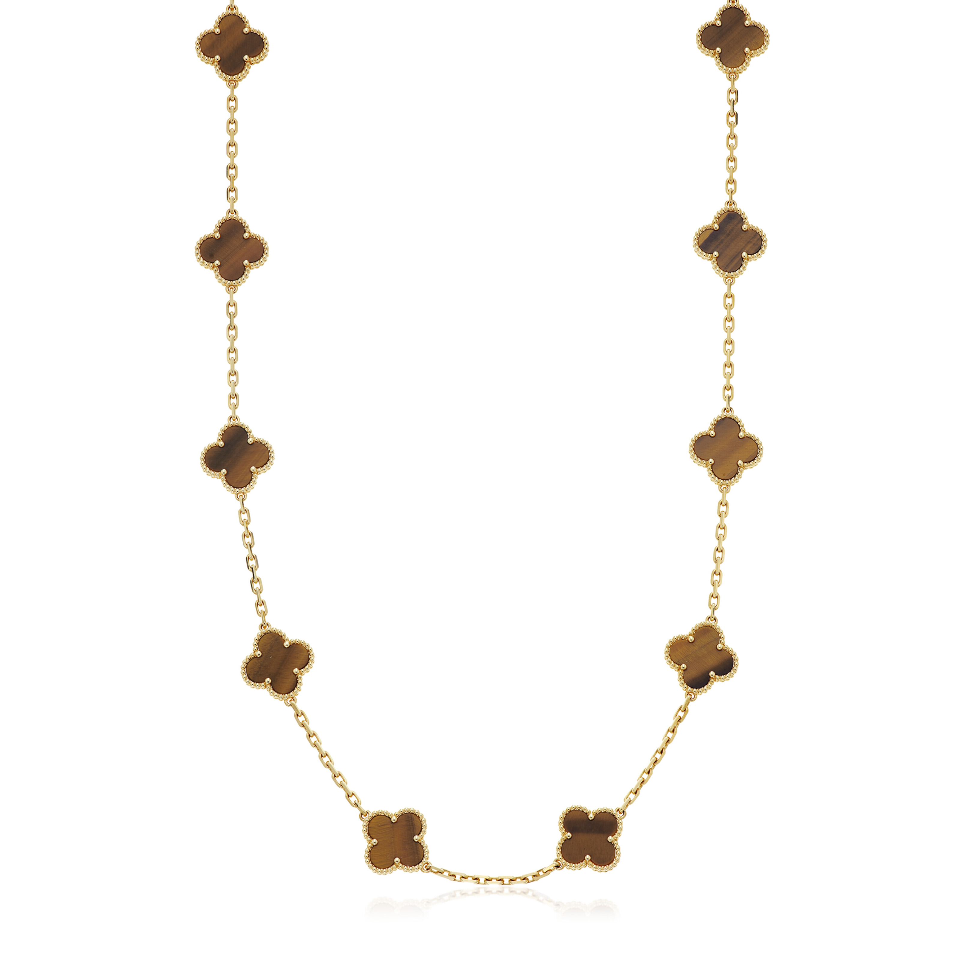 Tiger eye van cleef necklace clearance