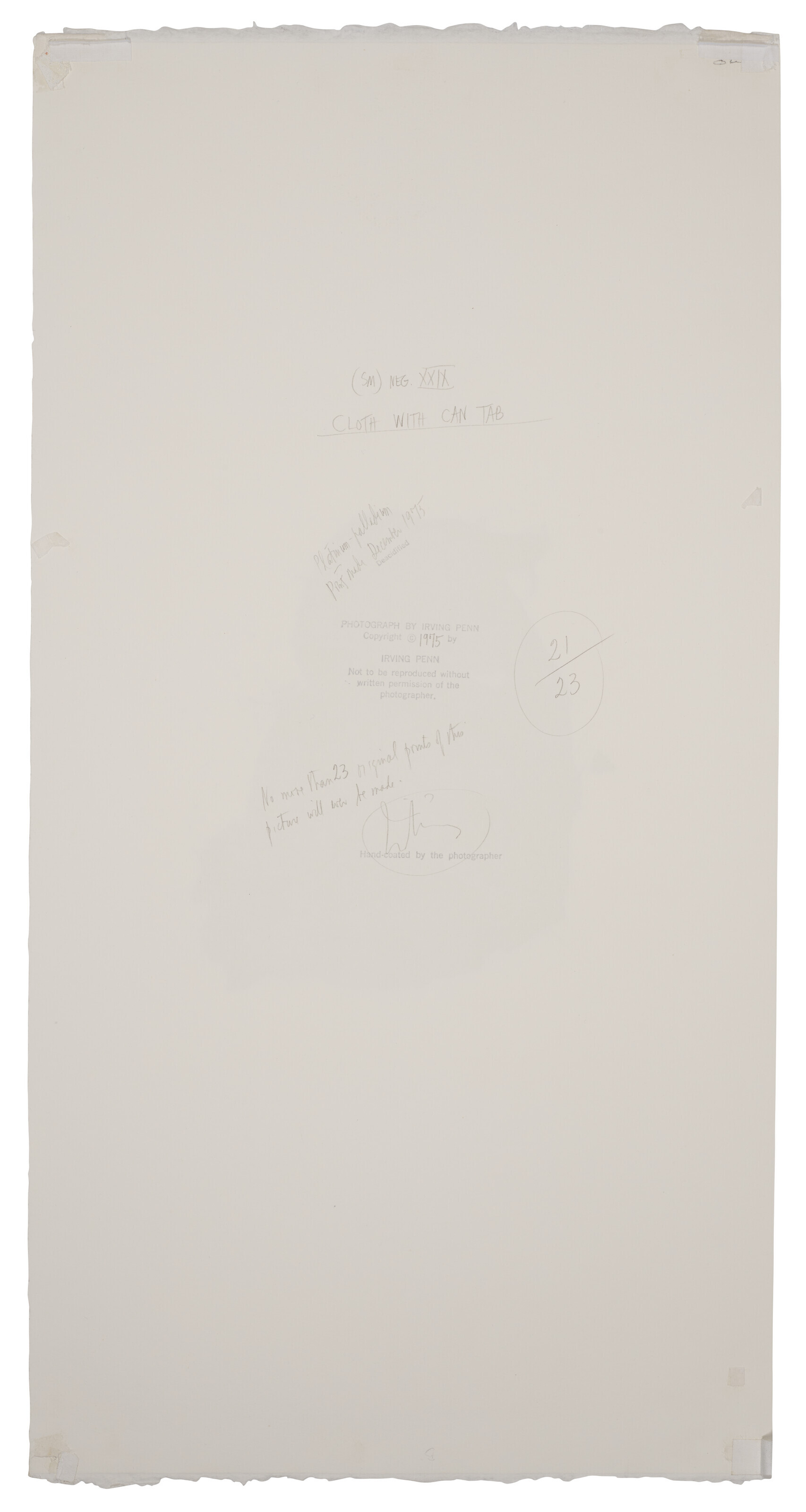 Irving Penn 写真集 1947-1975 Reflection on Irving Penn's photographs: Cigarette No. 37