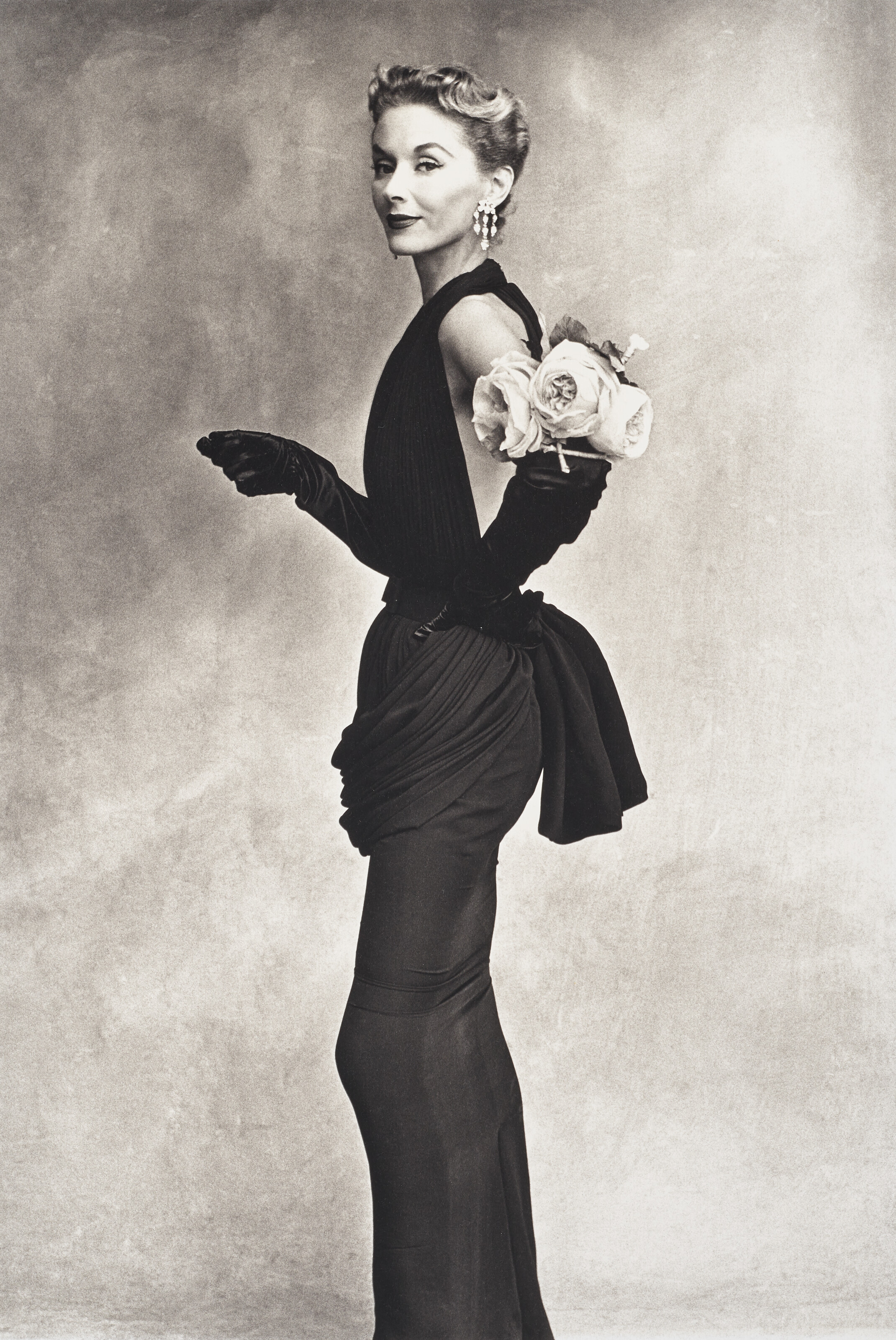 suzy parker evening dress by dior paris studio Richard Avedon
