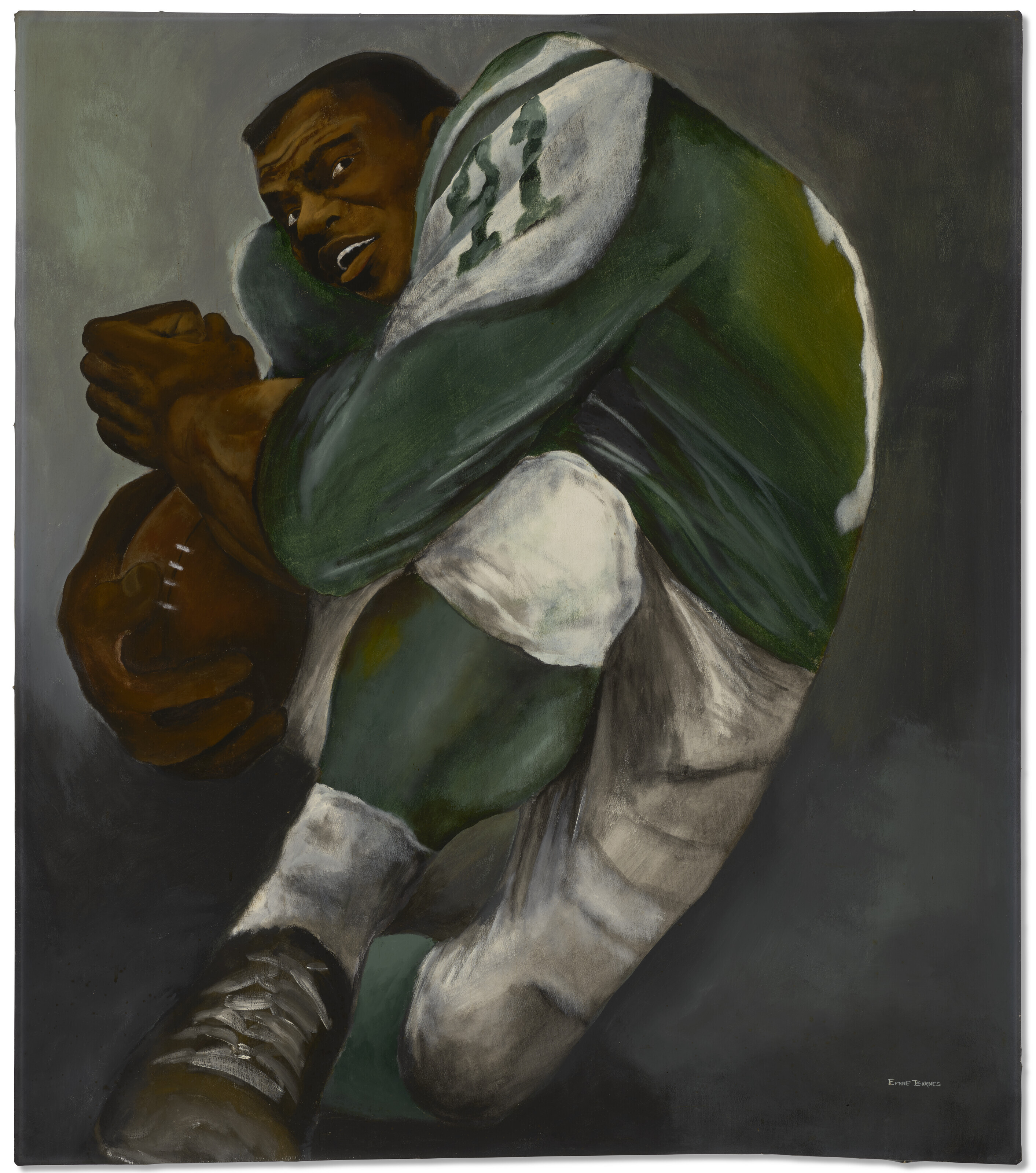 ERNIE BARNES (19382009), Matt Snell, New York Jets Christie’s