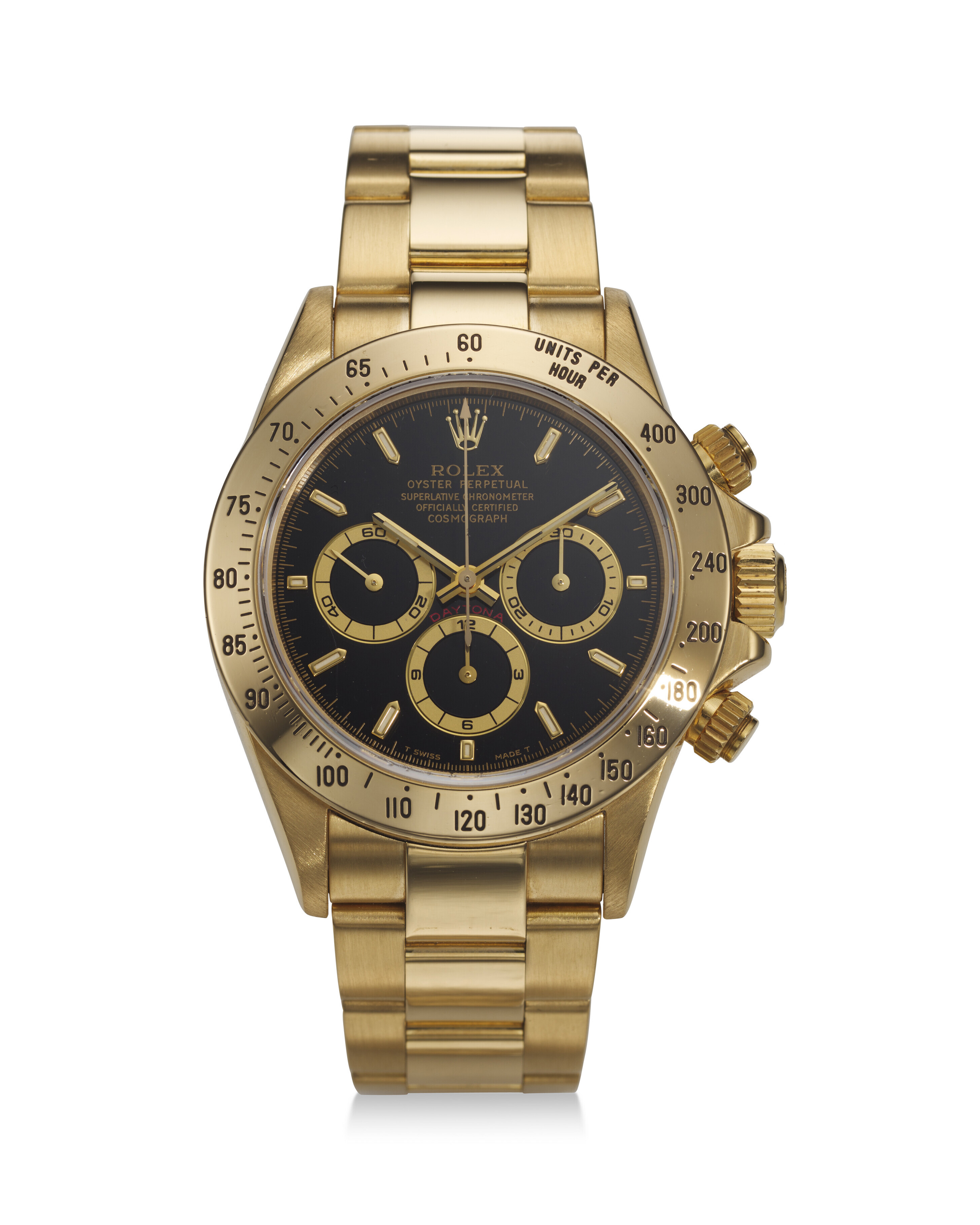 ROLEX, 16528, DAYTONA “ZENITH,” AN 18K YELLOW GOLD