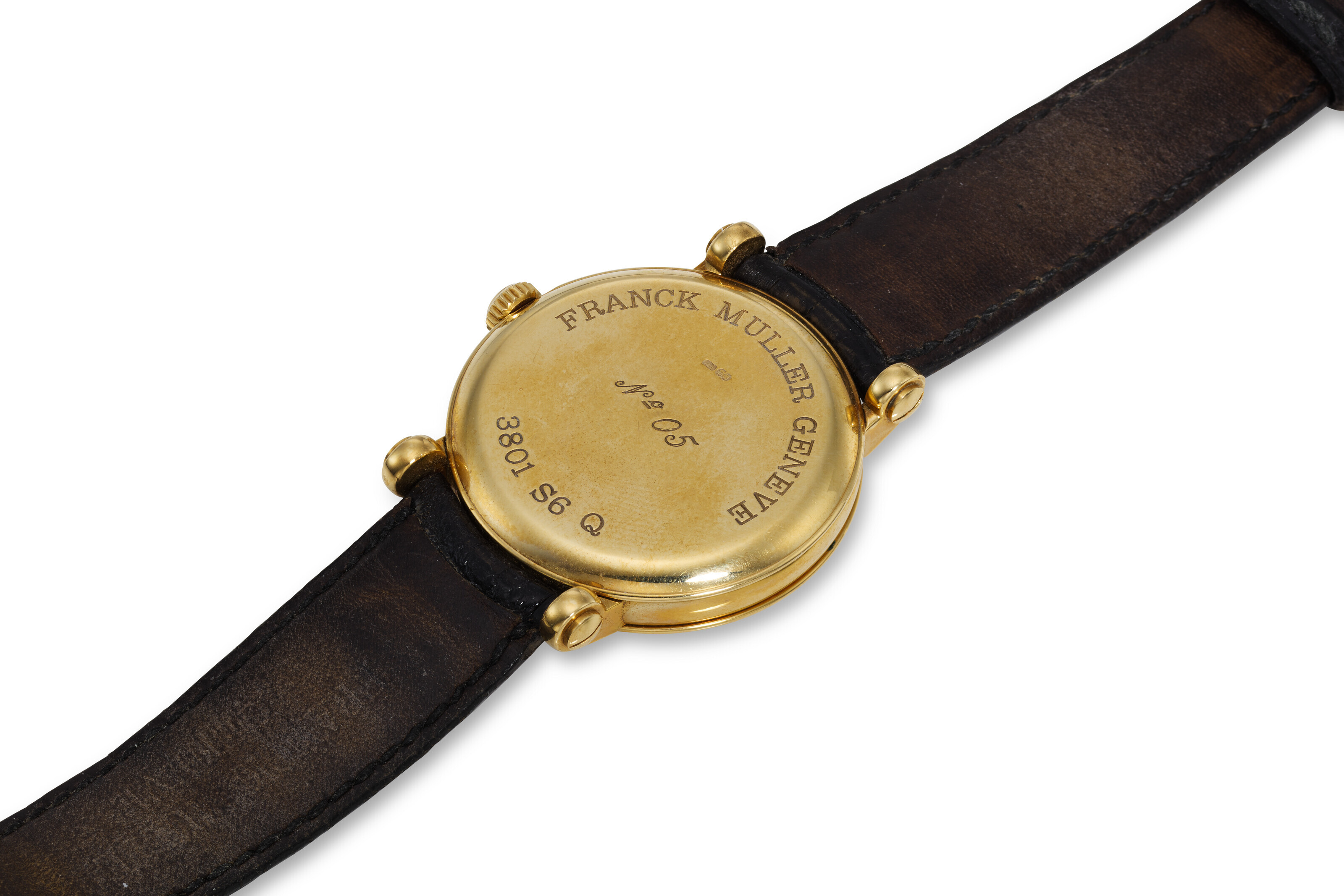 FRANCK MULLER, REF. 3801 S6 Q, AN EARLY 18K YELLOW GOLD