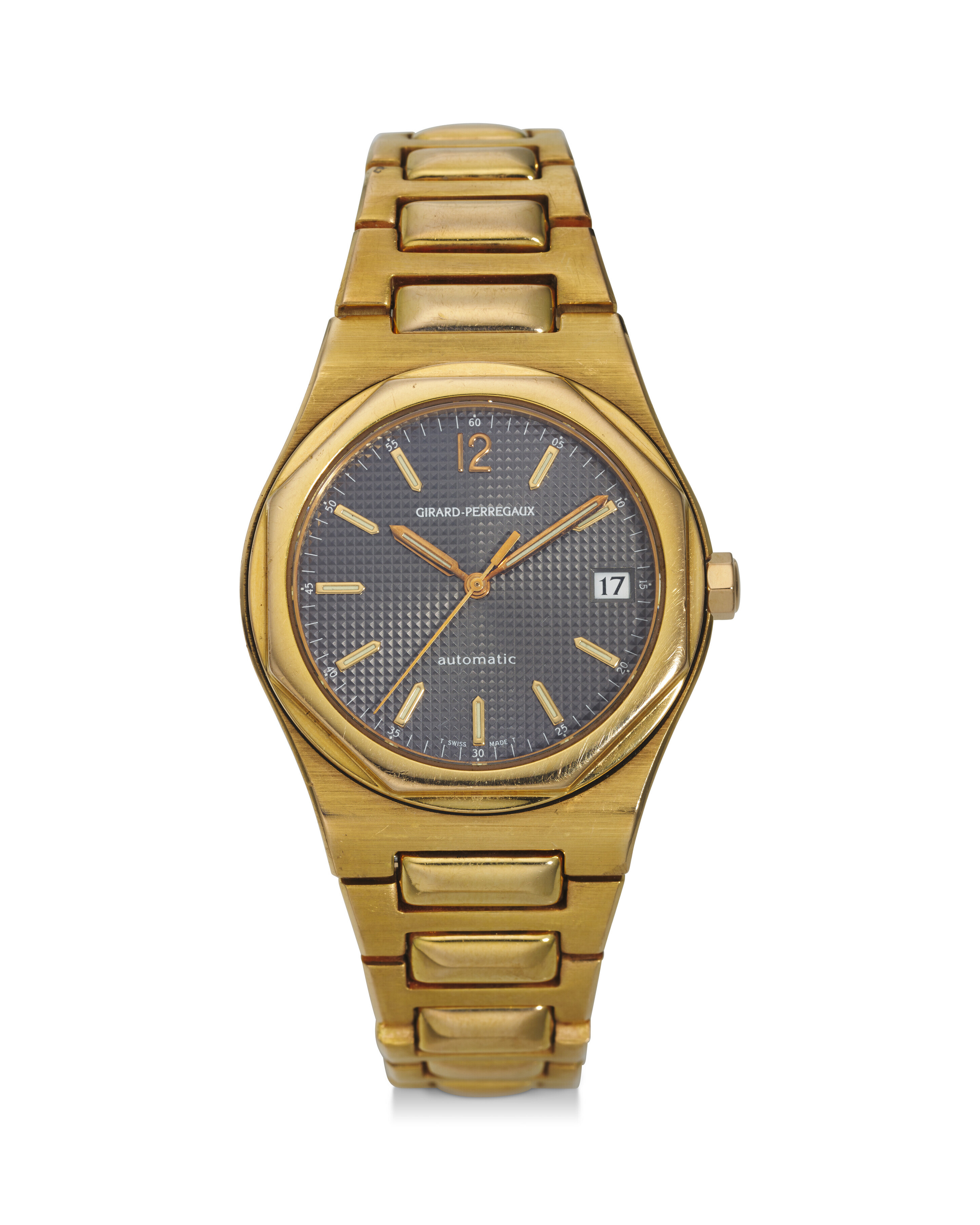 GIRARD PERREGAUX REF. 8010 LAUREATO A RARE 18K ROSE GOLD