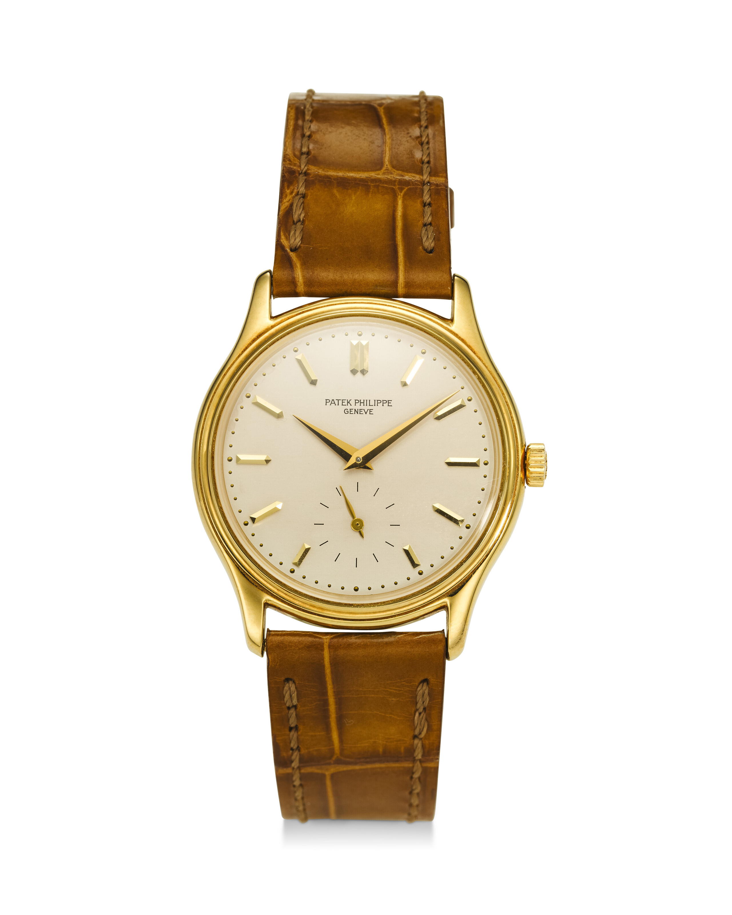 PATEK PHILIPPE REF. 3796 CALATRAVA A FINE PLATINUM WRISTWATCH WITH DIAMOND SET DIAL Christie s