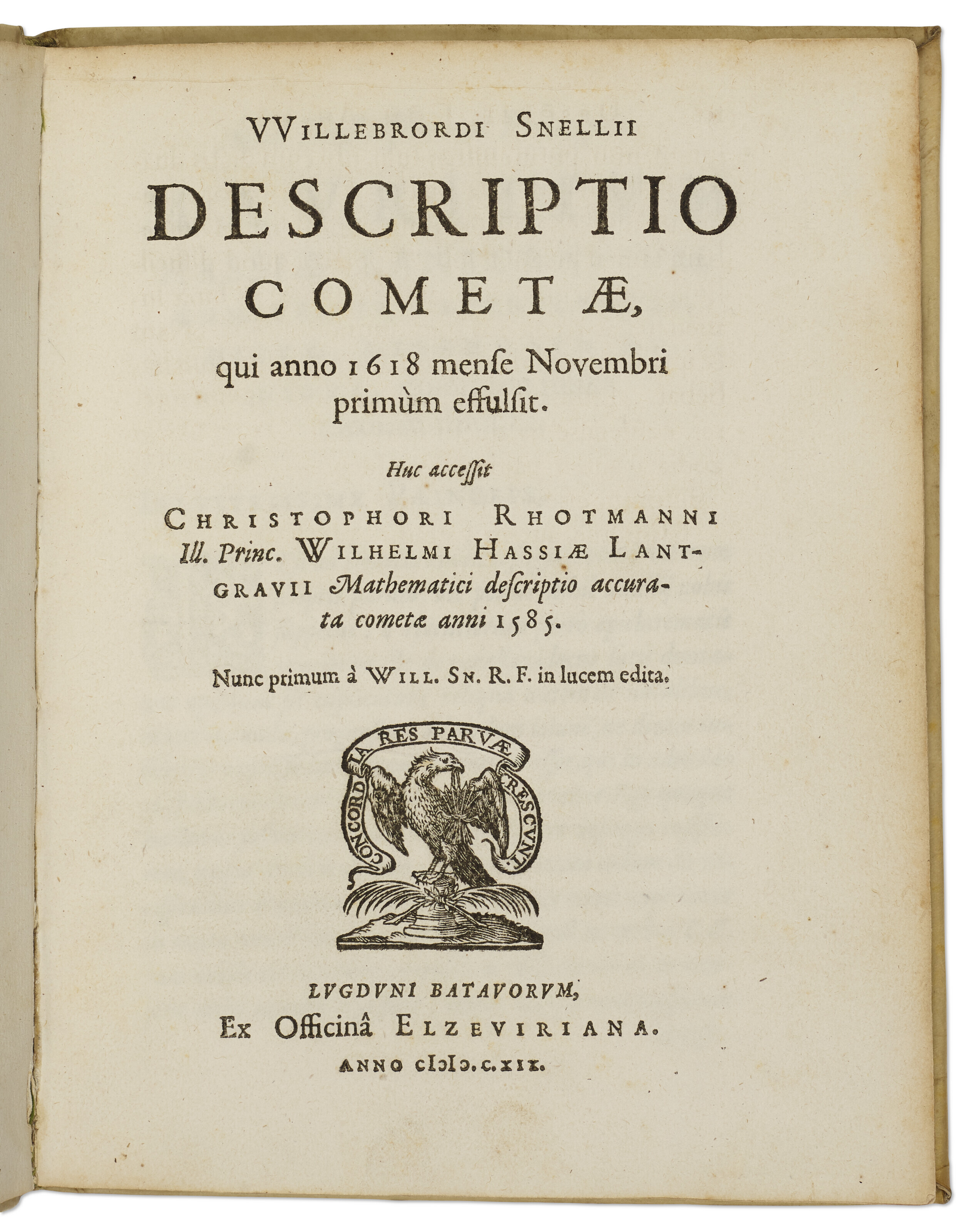Descriptio cometae, Willebrord Snel and Christoph Rothmann, 1619 ...