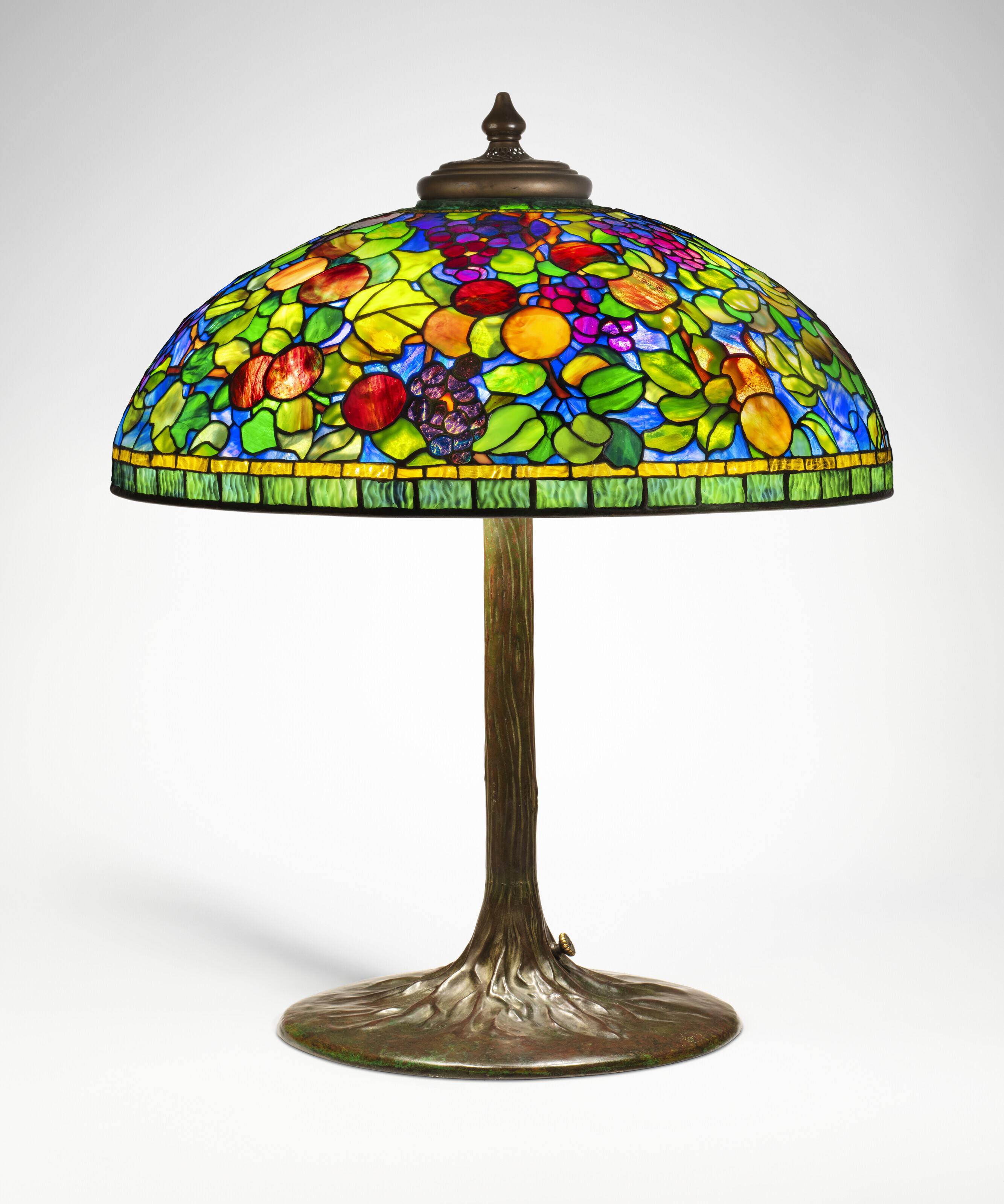 Vintage tiffany sales fruit lamp