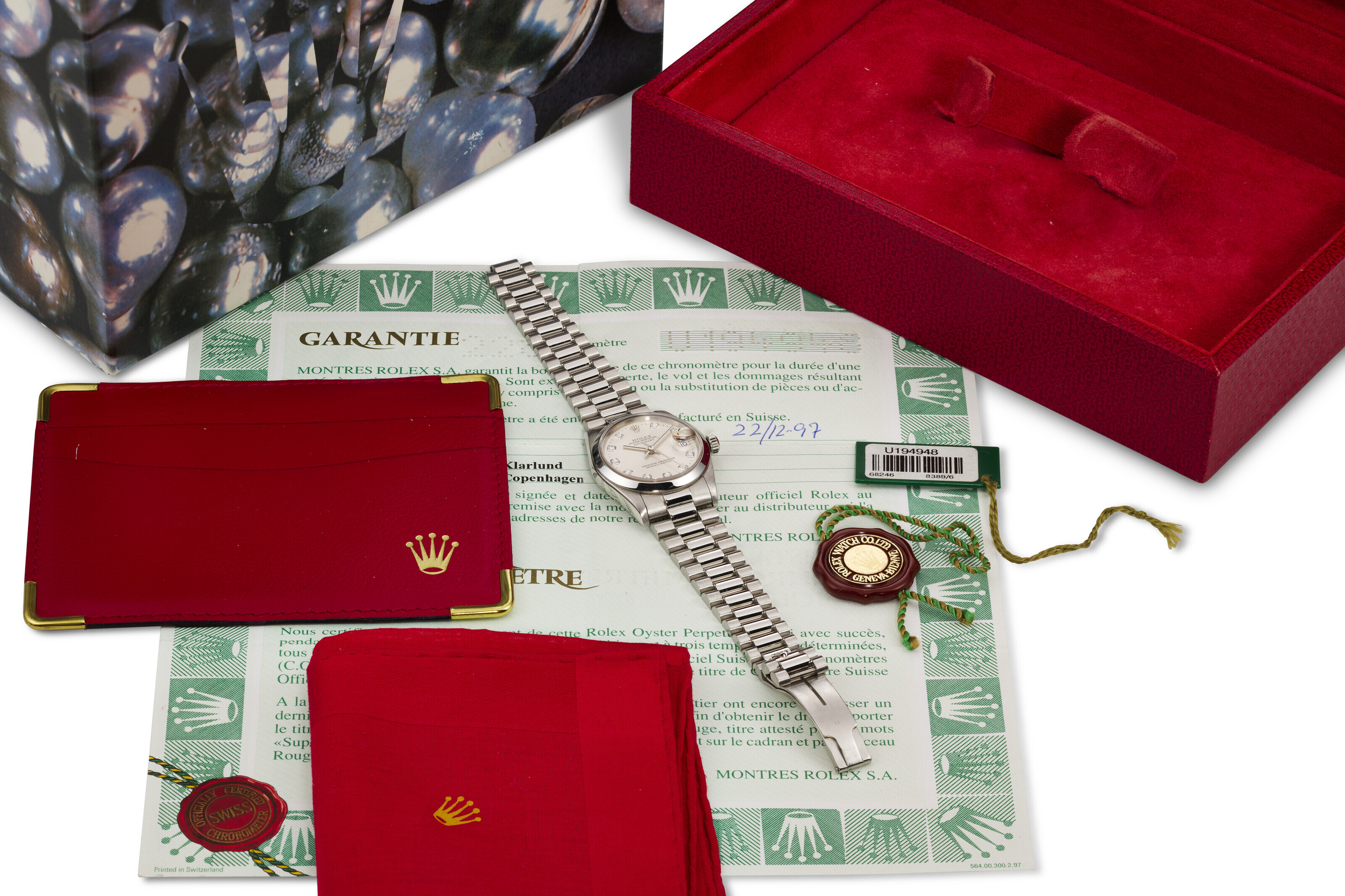 ROLEX, REF. 68246, DATEJUST, A PLATINUM WRISTWATCH WITH DIAMOND