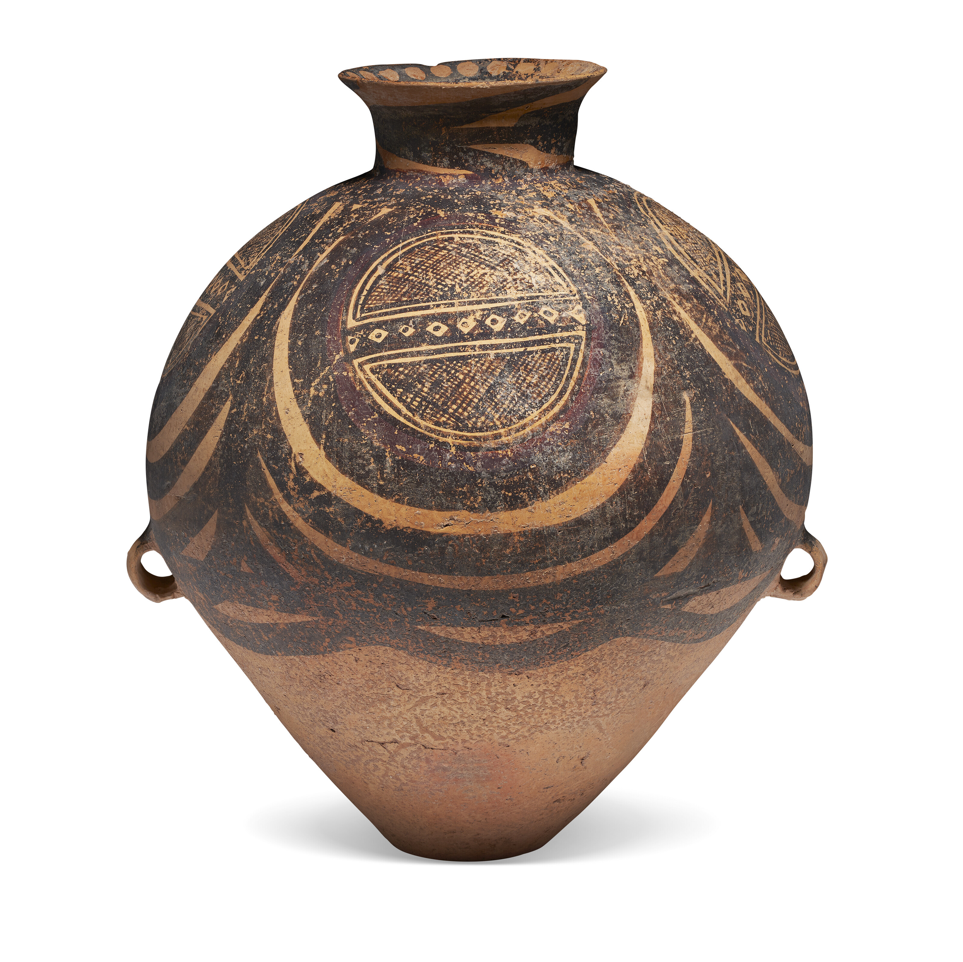 A LARGE PAINTED POTTERY JAR, NEOLITHIC PERIOD, MAJIAYAO CULTURE