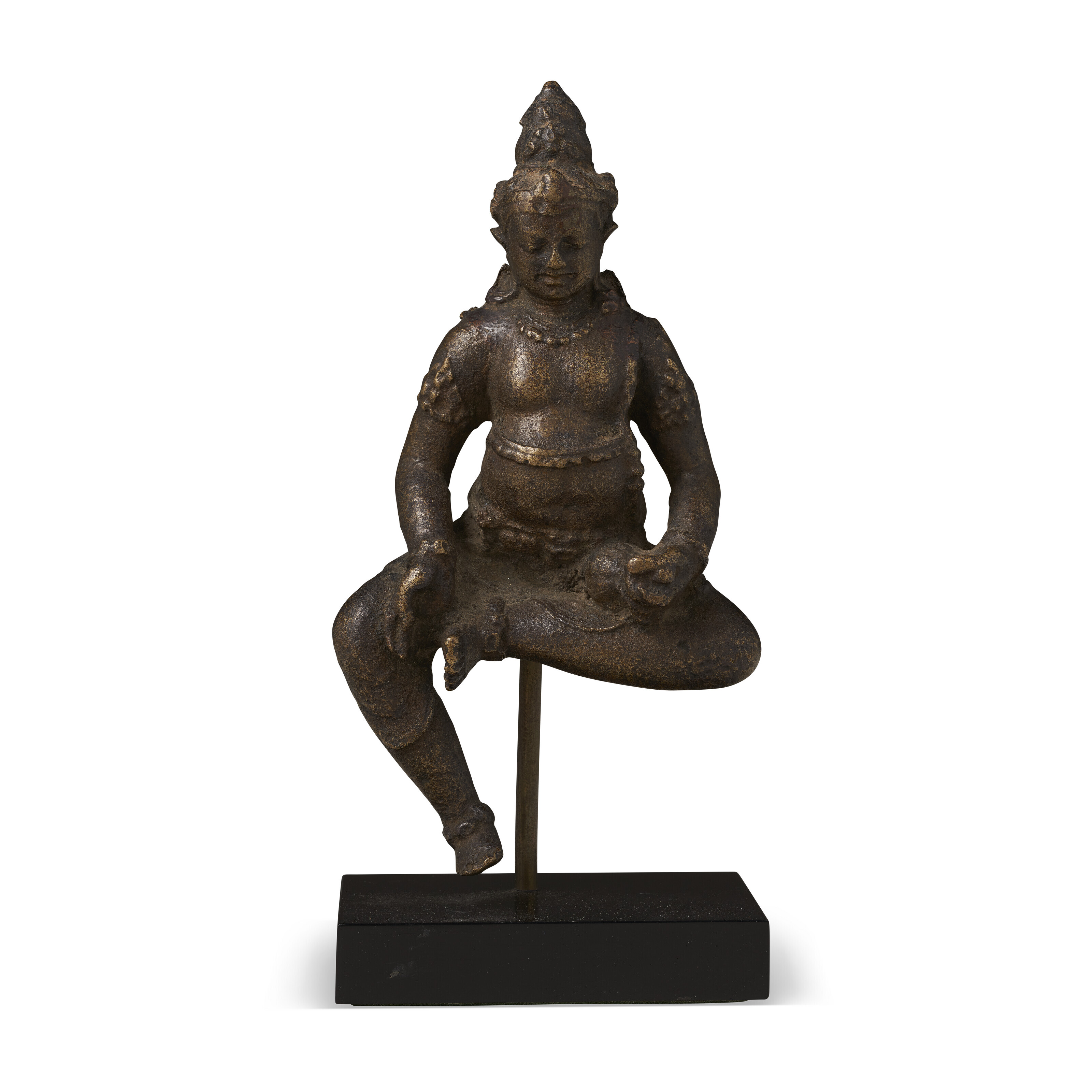 A SMALL AND RARE BRONZE FIGURE OF JAMBHALA, INDONESIA, JAVA, 10TH ...