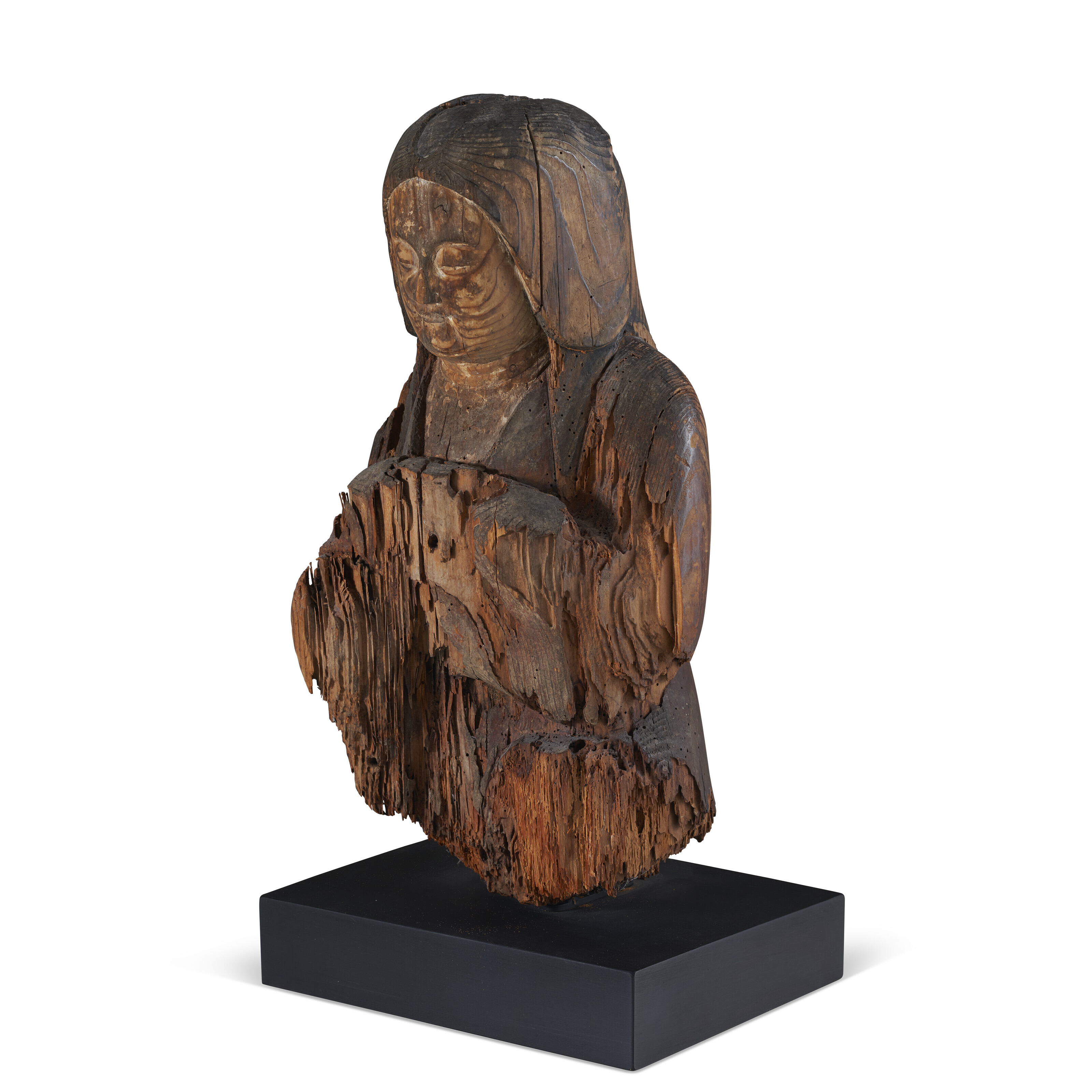 B*S様 木製 多腕の神像 約56cm A WOOD SCULPTURE OF A SEATED FEMALE SHINTO DIETY (SHINZO), JAPAN