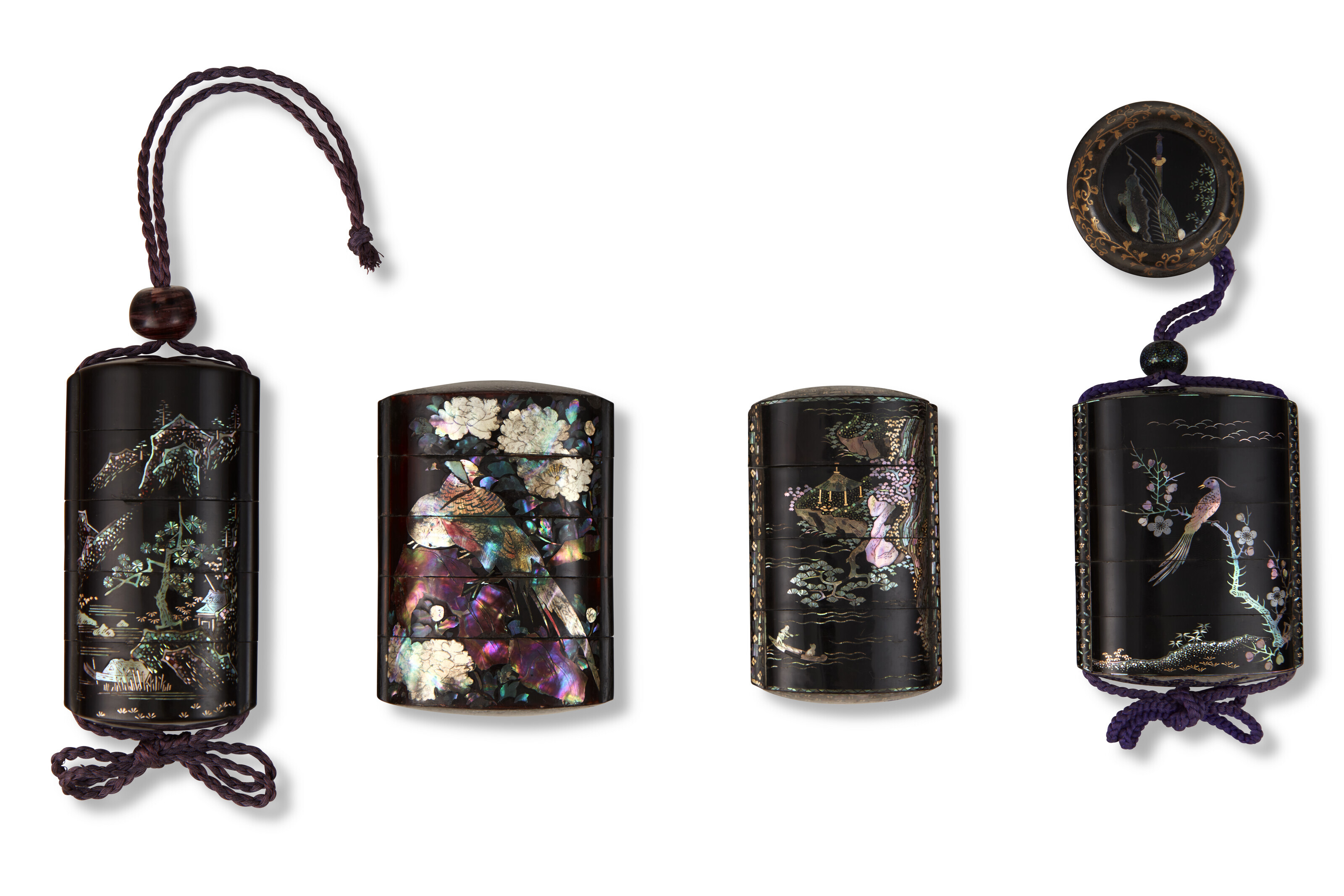 A GROUP OF FOUR SOMADA SCHOOL INRO, EDO-MEIJI PERIOD (18TH-19TH CENTURY ...