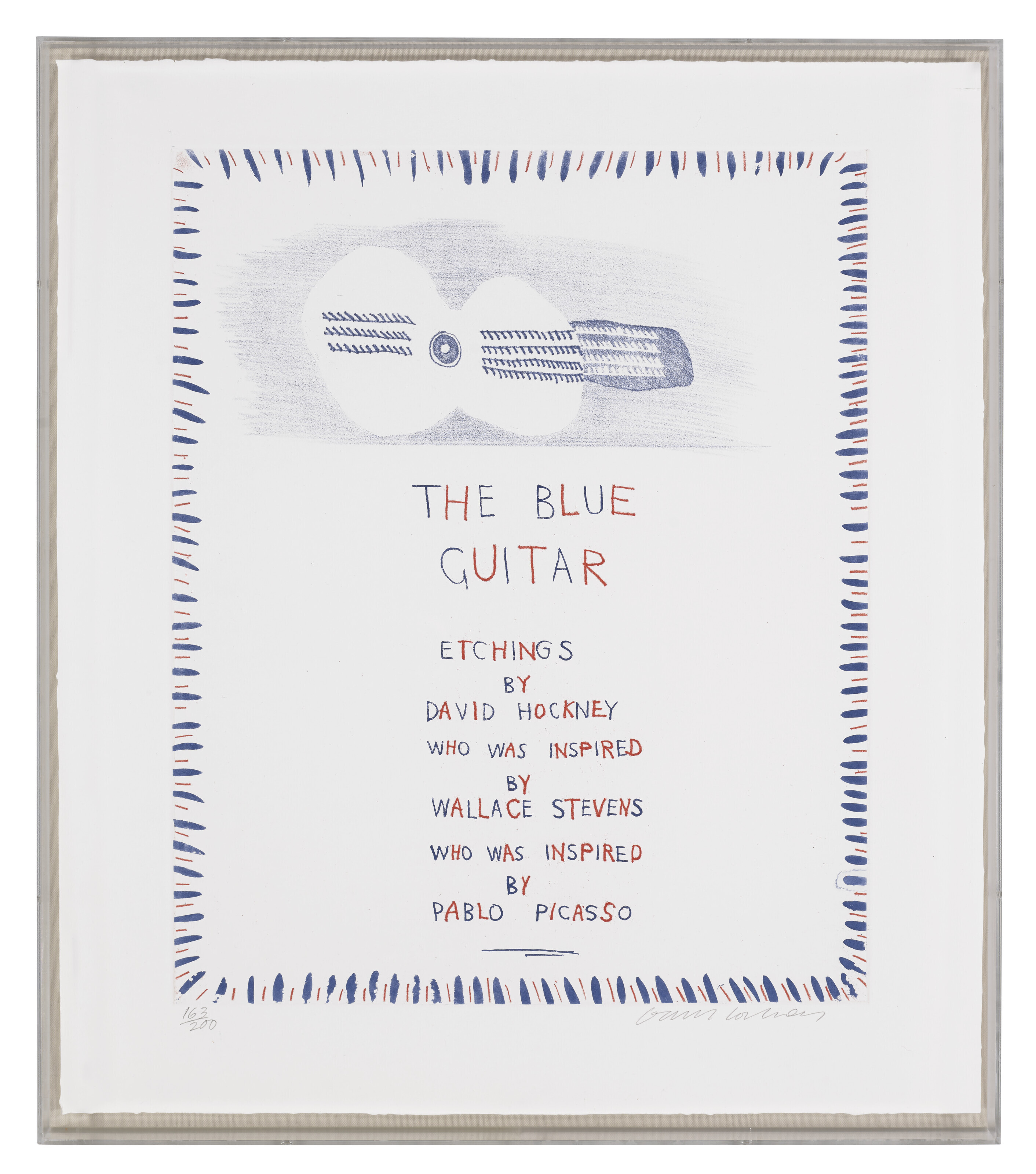 希少品　THE BLUE GUITAR　デヴィッド・ホックニー DAVID HOCKNEY (B. 1937), The Blue Guitar | Christie's