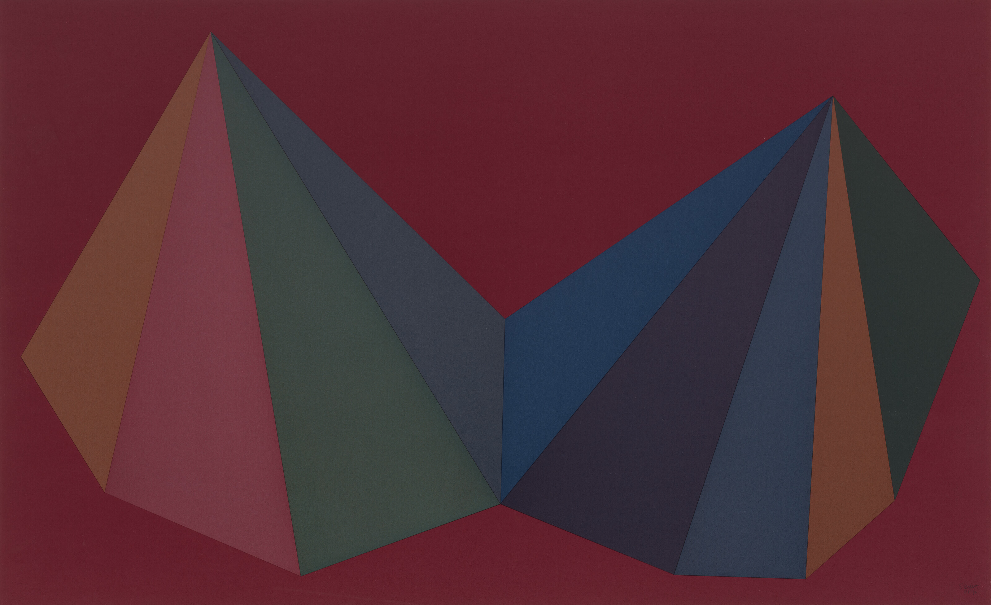 SOL LEWITT (1928-2007), Plate #01, from Two Asymmetrical Pyramids ...