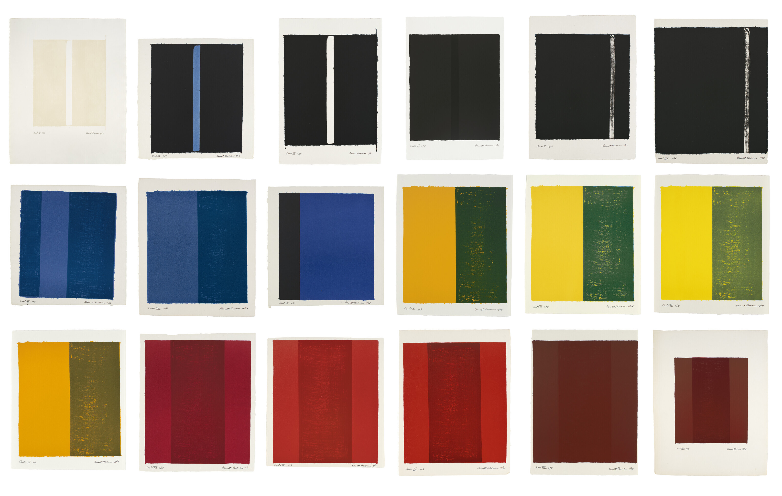 BARNETT NEWMAN (1905-1970), 18 Cantos | Christie's, image size:3200x2032
