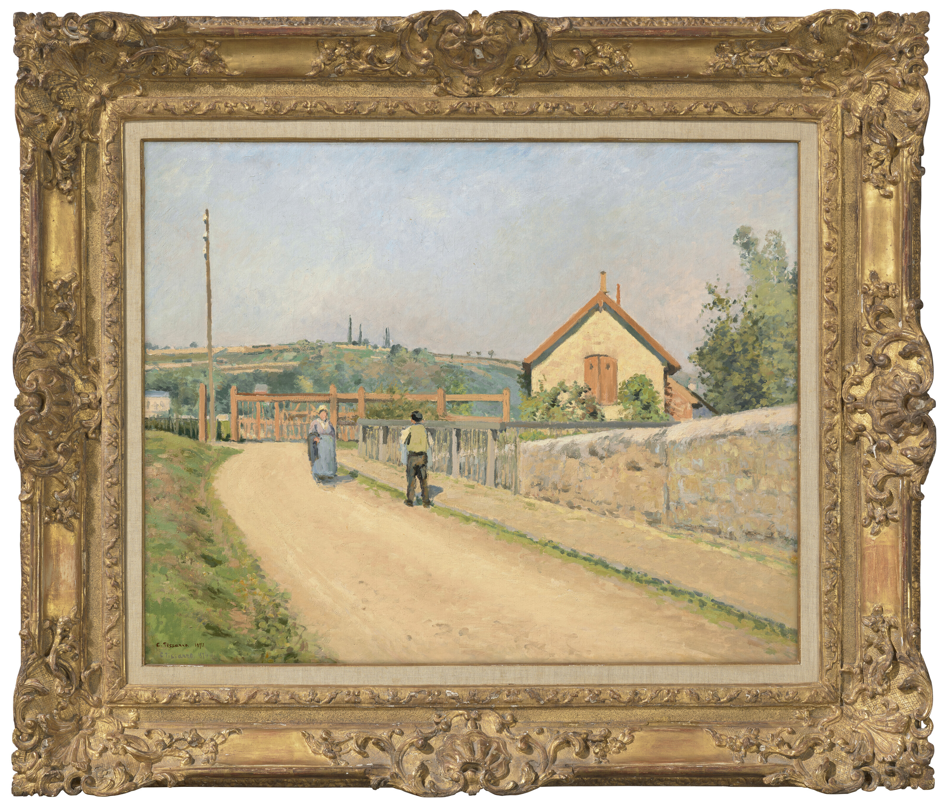 CAMILLE PISSARRO (1830-1903), La barrière du chemin de fer, aux
