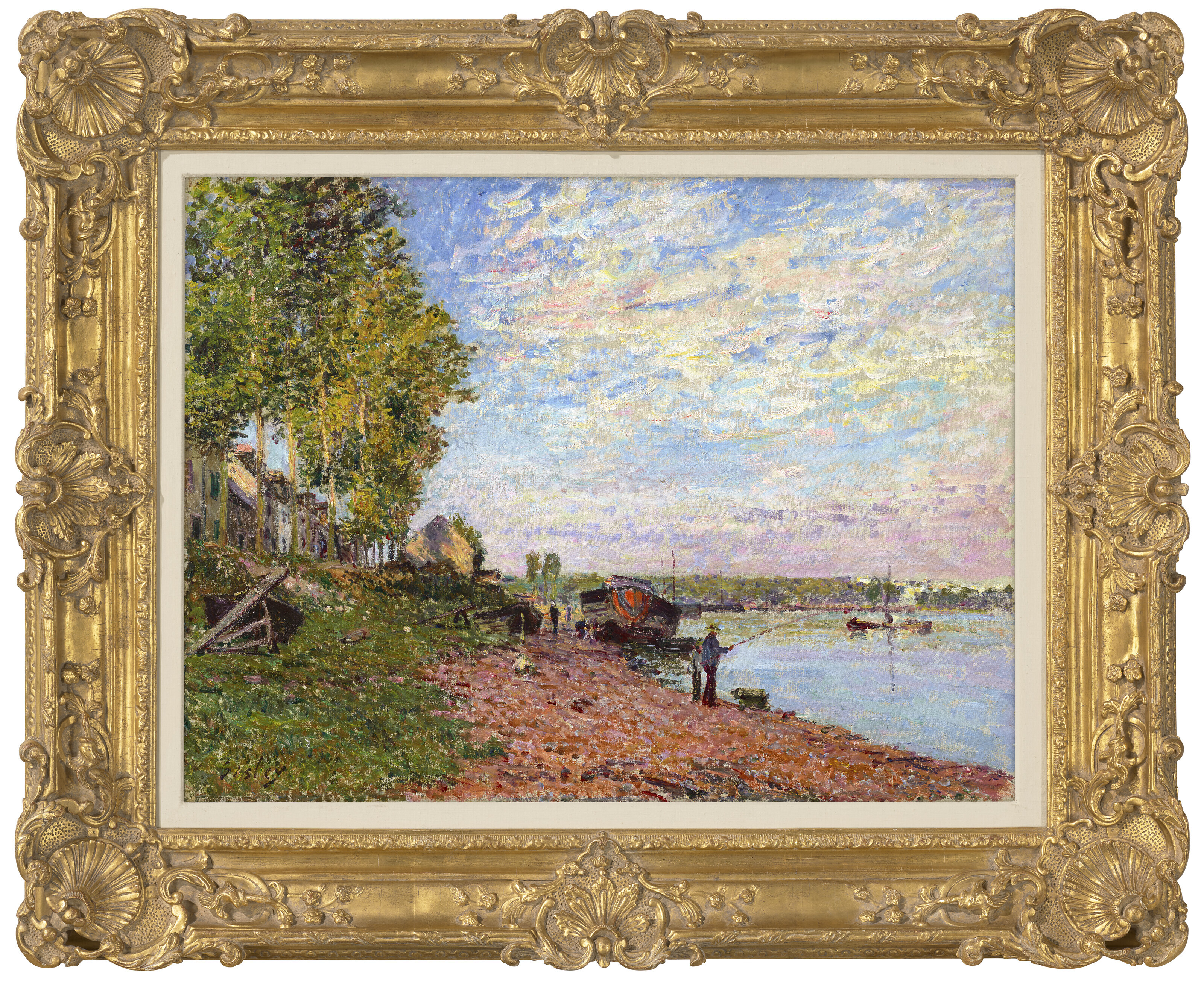 Alfred Sisley、MORET-SUR-LOING、画集画、新品額装付 Hand Painted Oil on Canvas Reproduction - Alfred Sisley's