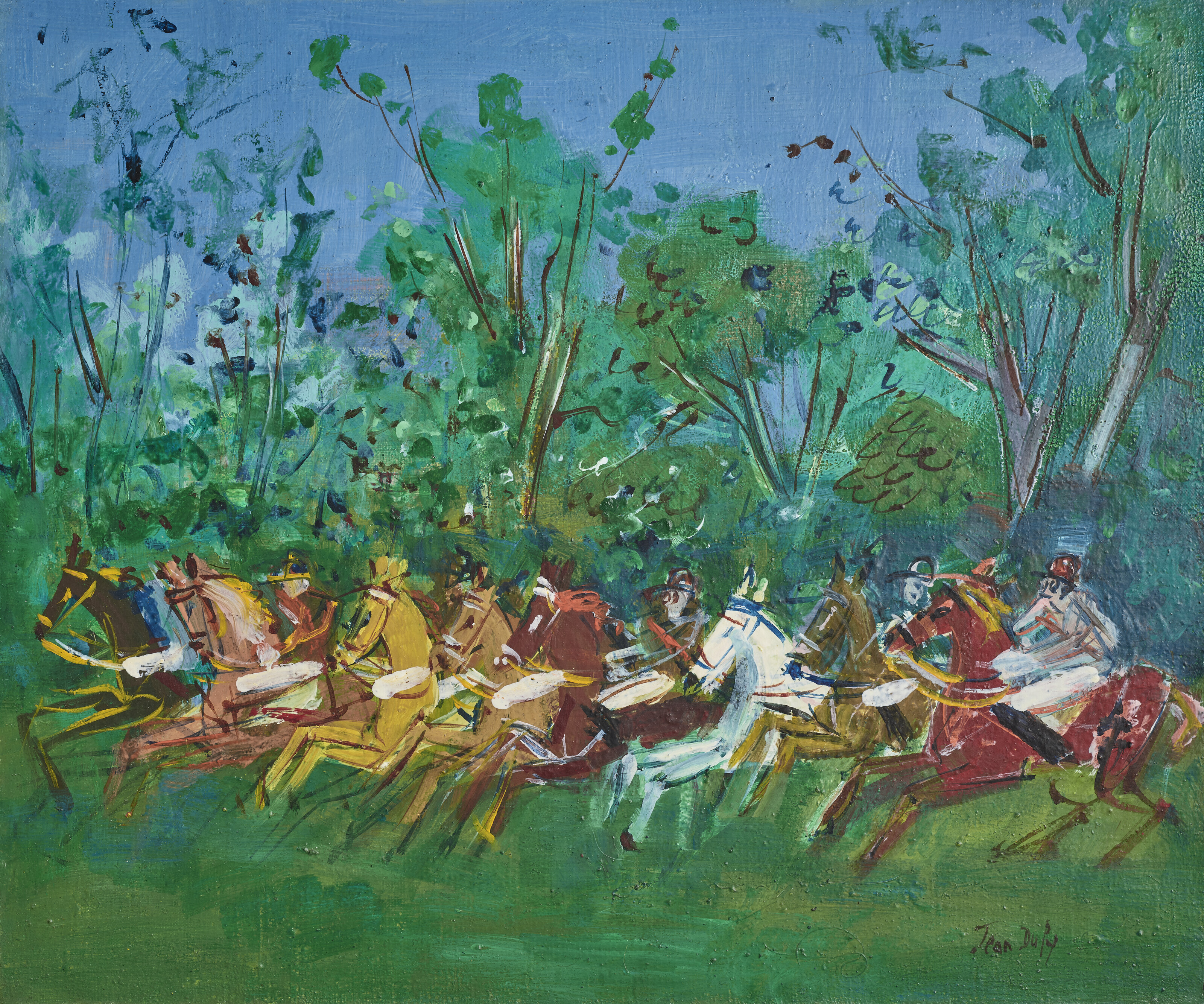 JEAN DUFY (1888-1964), Aux Courses | Christie's
