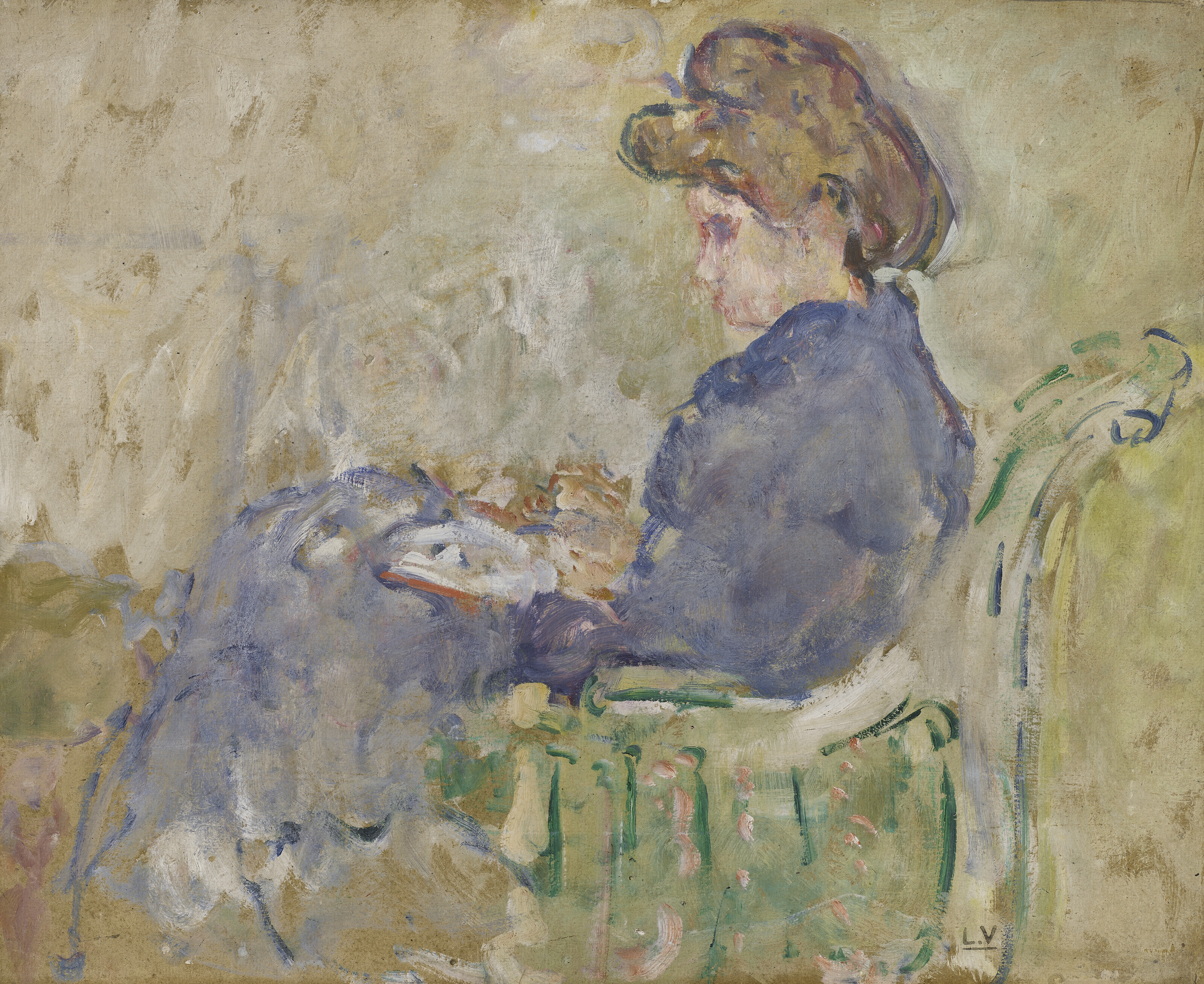 LOUIS VALTAT (1869-1952), Femme assise de profil, Suzanne | Christie's