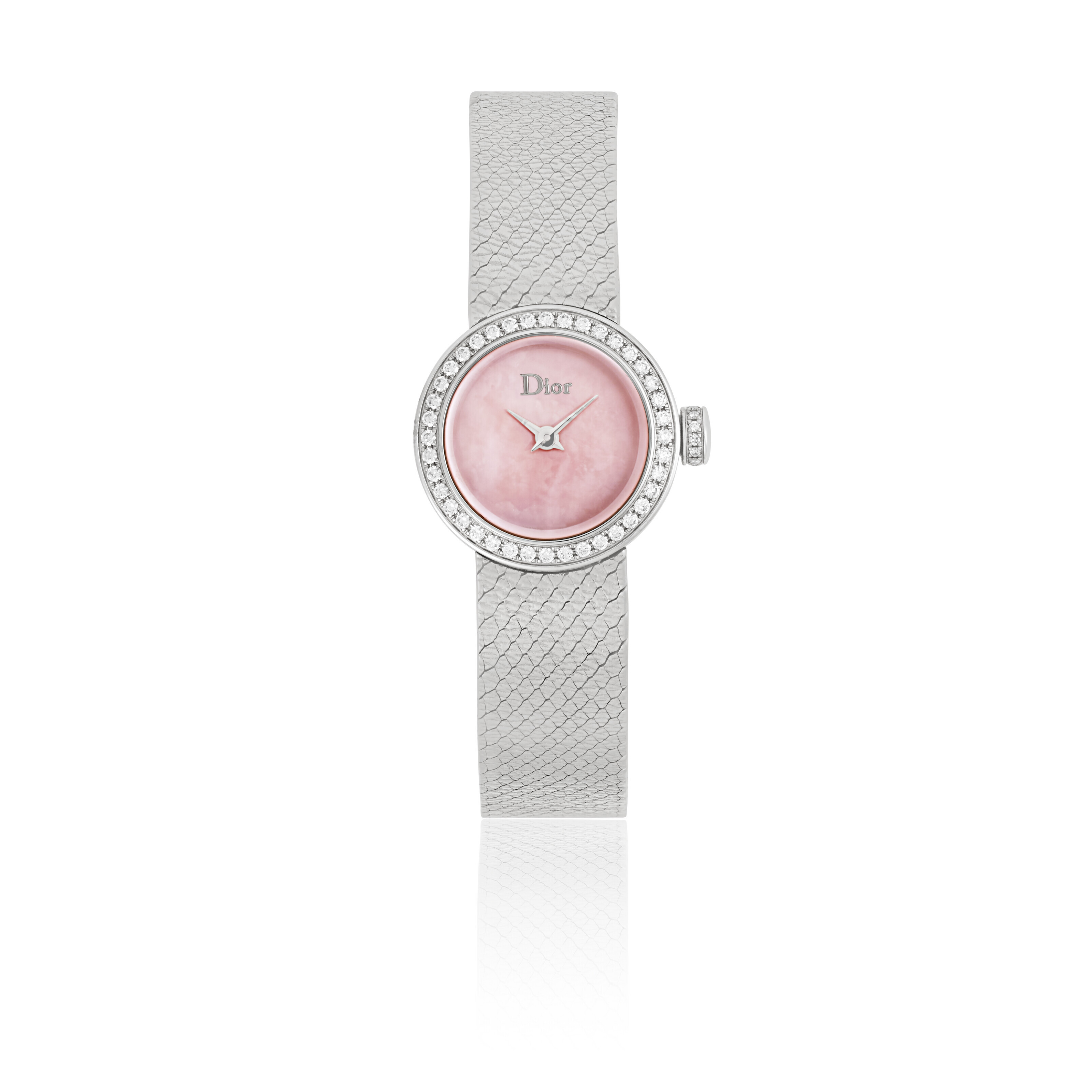 DIOR MOTHER-OF-PEARL, DIAMOND AND STAINLESS STEEL 'LA MINI D DE